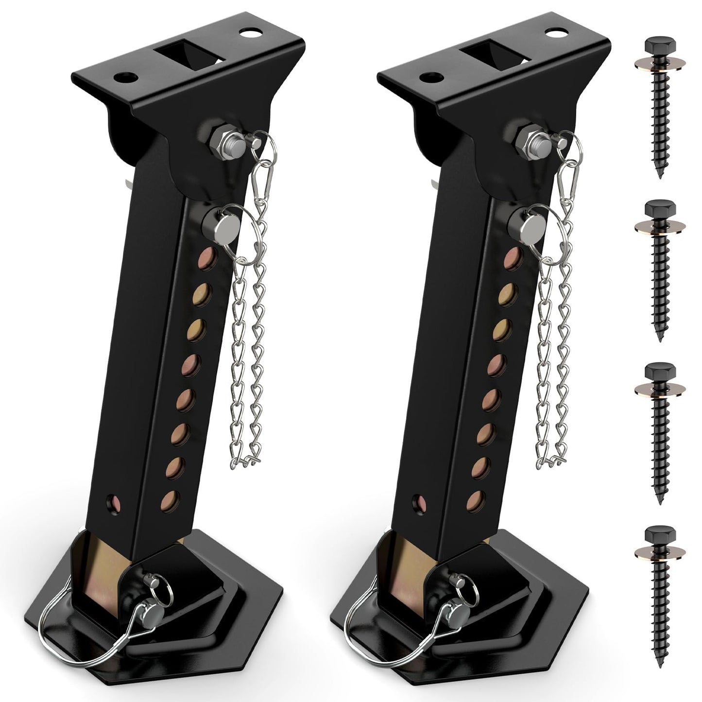 Sulythw Trailer Stabilizer Jacks Telescoping RV Camper Stabilizer Jacks Accessories 2PCS Adjustable from 12" to 18", Slide Out Supports 1000 Lbs Capacity Each
