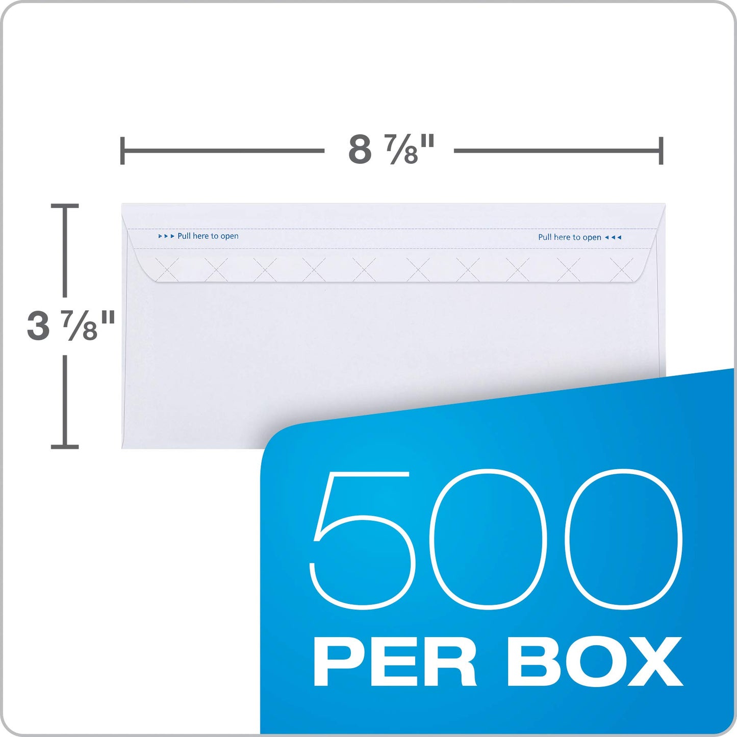 Columbian Envelopes, #9 Double Window Security, 500 Per Box, SimplySafe Tamper Evident, Pull Strip, Peel and Seal, White, 3-7/8" x 8-7/8" for Invoices and Statements