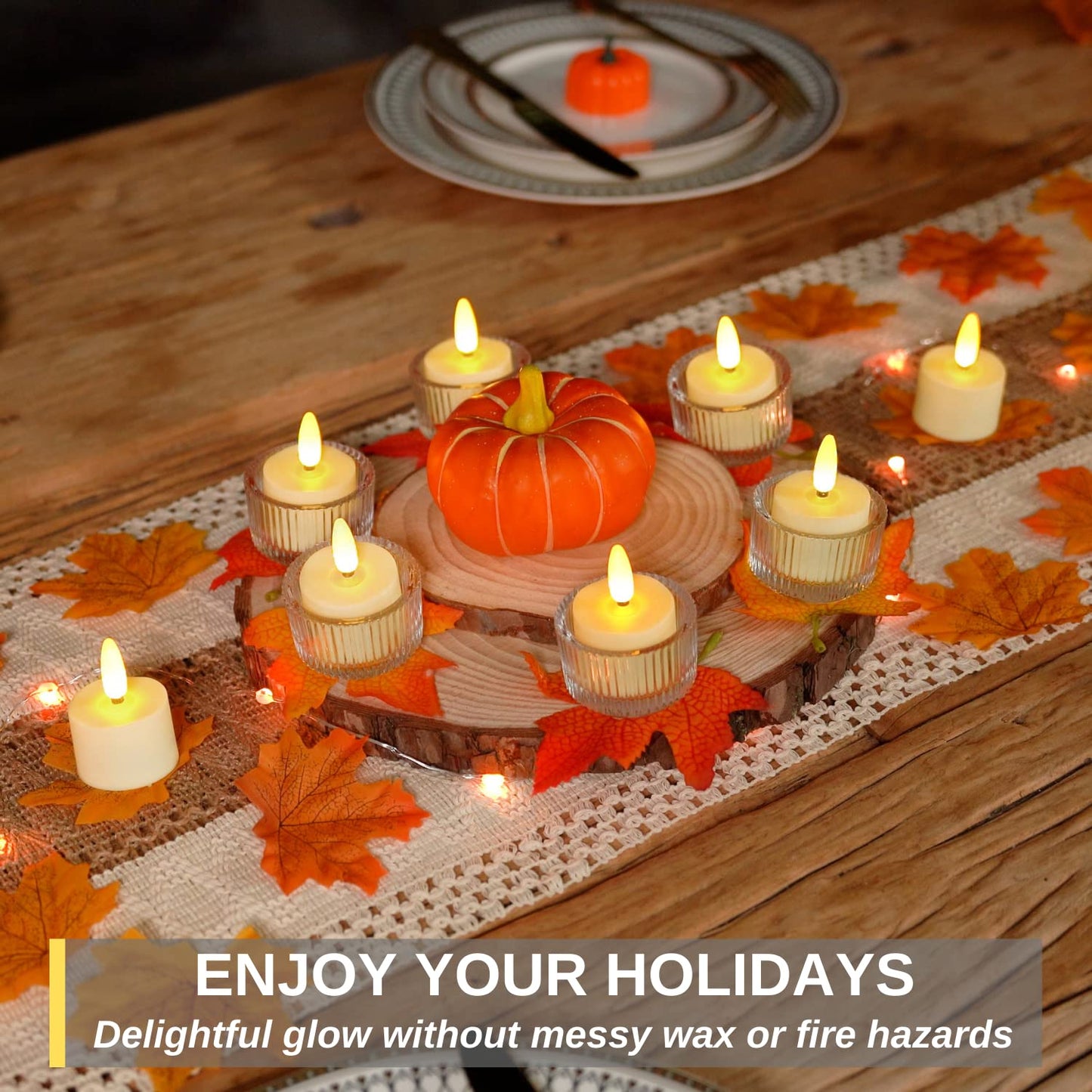 Homemory Rechargeable Tea Lights with Remote Timer, Dimmable LED Tea Lights Candles Battery Operated, Rechargeable Flameless Candles for Home Decor Seasonal Decor, Dia 1-1/2‘’ X H 2-1/3'', 12-Pac