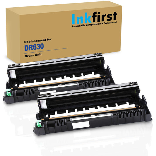 2 Inkfirst Compatible Drum Unit Replacement for Brother DR-630 DR630 DCP-L2520DW DCP-L2540DW HL-L2300DHL-L2320D HL-L2340DW HL-L2360DW HL-L2380DW MFC-L2680W MFC-L2700DW MFC-L2707DW MFC-L2720 MFC-L2740