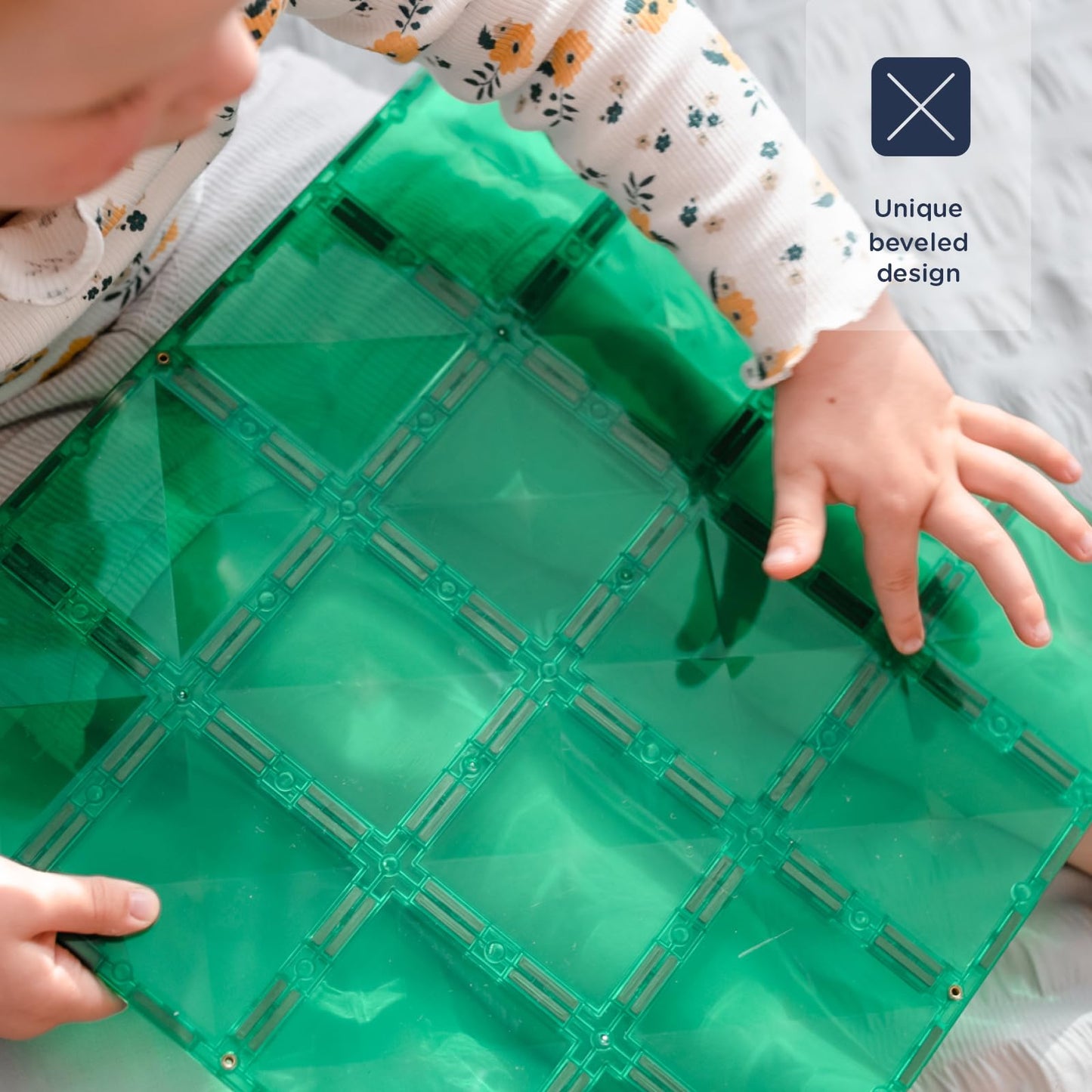 CONNETIX Rainbow Blue & Green Base Plate Pack, 2 Pieces