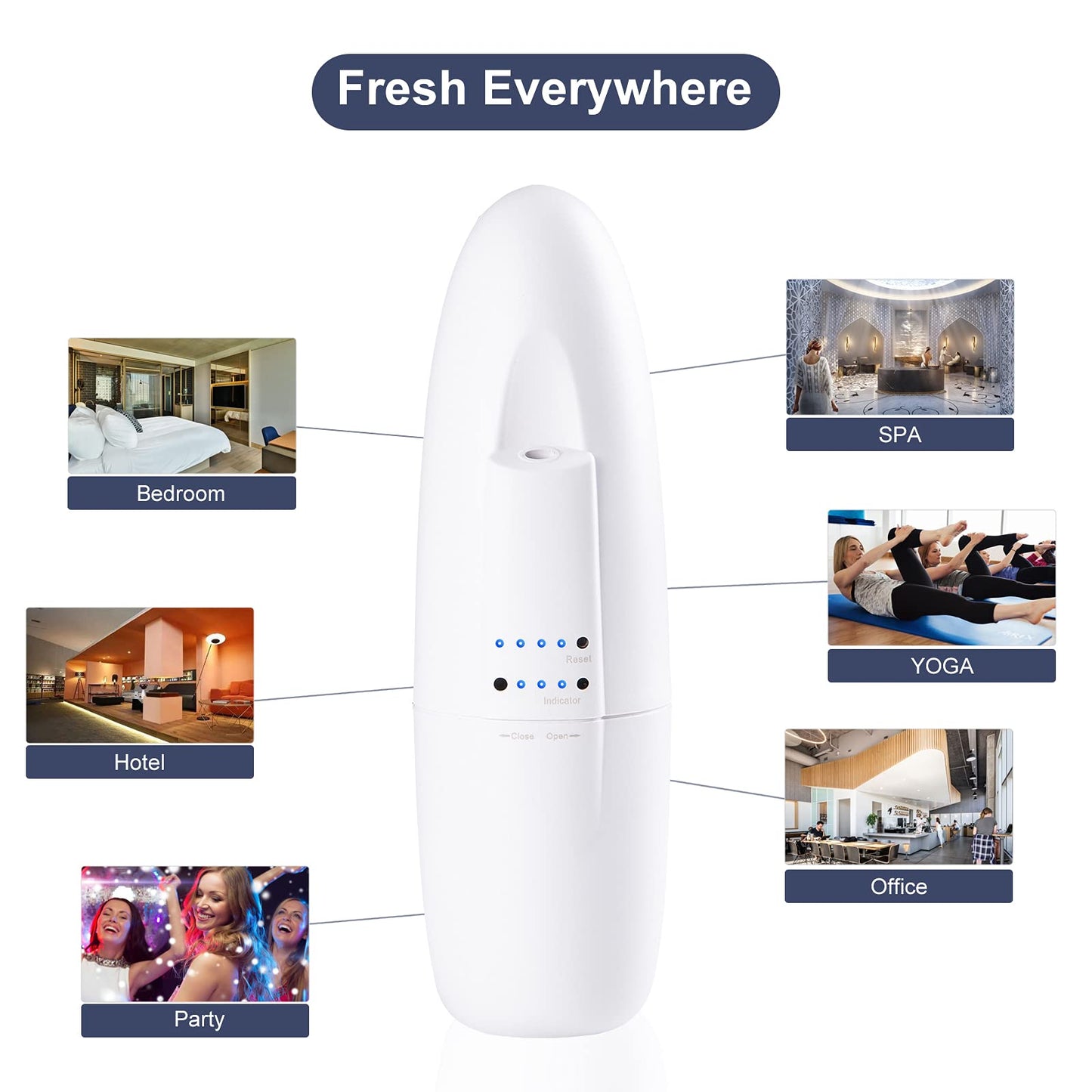 JCLOUD Smart Scent Air Machine with Nebulizing Tech for Home, Professional Waterless Essential Oil Diffuser 100ML, Plug-in Portable Scent Diffuser for Essential Oils for Large Room, Office, Spa
