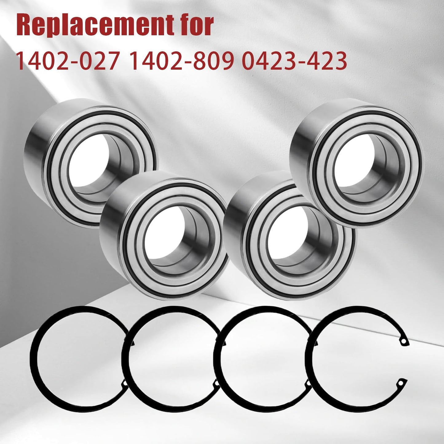 BAYUIHON 1402-027 1402-809 Front & Rear Heavy Duty Wheel Bearing for Arctic Cat 250 300 350 366 400 450 500 550 650 700 100 Thundercat Prowler 500 550 650 700 100 Wildcat 1000 4 4X X Sport Trail