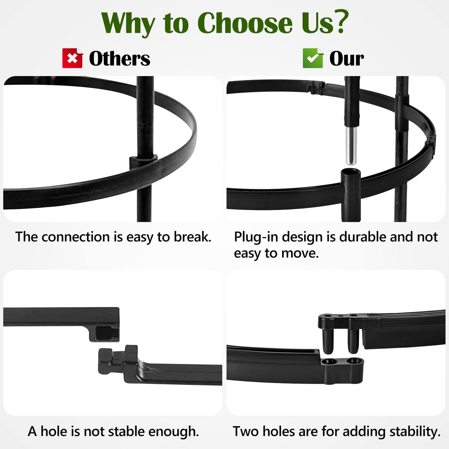 2 Pcs Garden Obelisk Trellis for Climbing Plants Outdoor 6 Ft Rose Bush Round Trellis for Pots Rustproof Metal Plant Flower Trellises for Clematis Vine Jasmine Support Outdoor Indoor