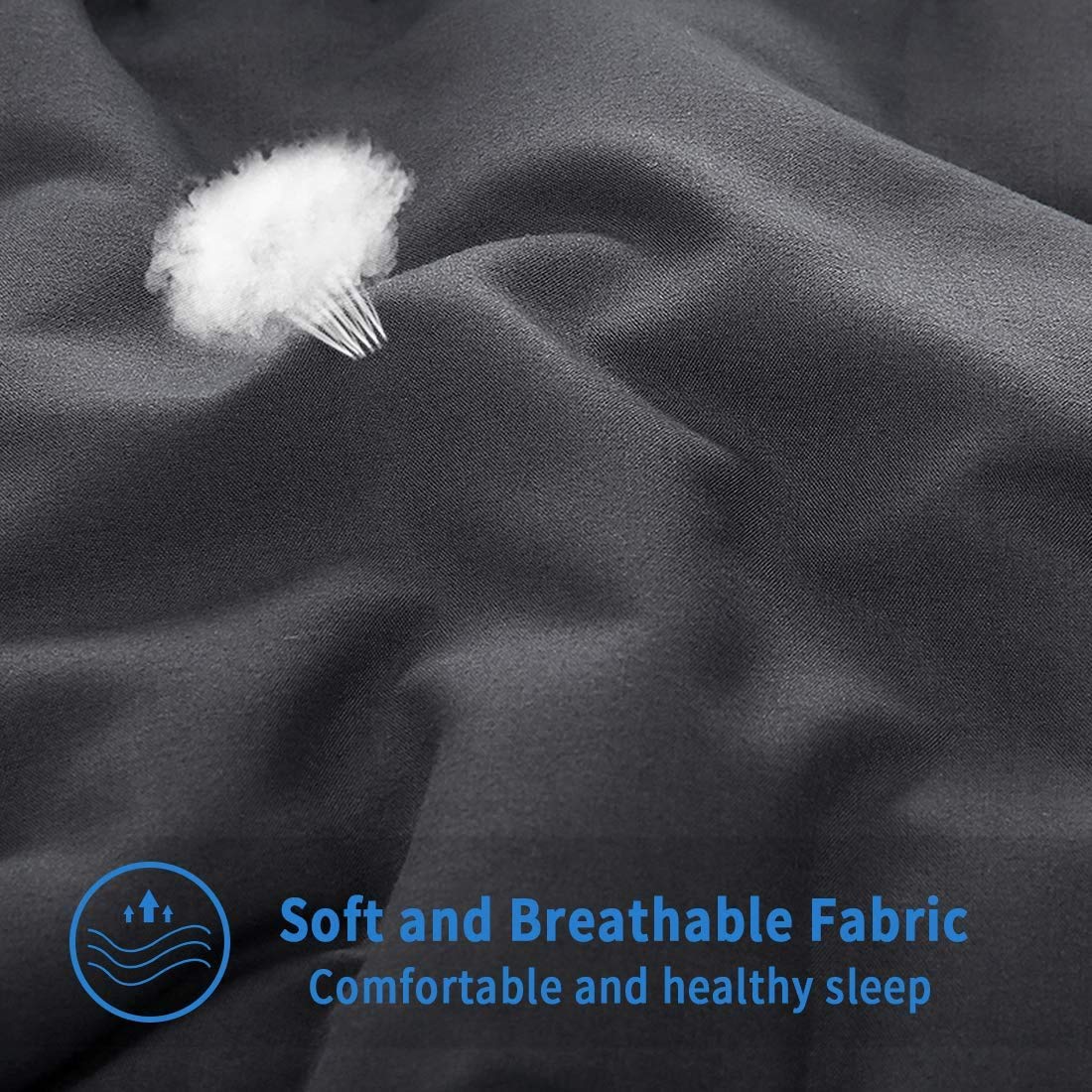All Season King Size Comforter Grey,Cooling Duvet for Night Sweats,Down Alternative Comforter, Duvet Insert with 8 Corner Tabs,Winter Warm Thick Hotel Collection Reversible Fluffy Hypoallergenic