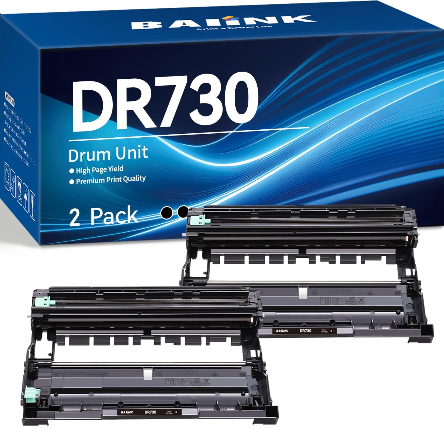 BAIINK Compatible DR730 Drum Unit Replacement for Brother DR-730 DR 730 Compatible for HL-L2350DW HL-L2370DW HL-L2395DW HL-L2325DW HL-L2390DW DCP-L2550DW MFC-L2750DW MFC-L2710DW Printer