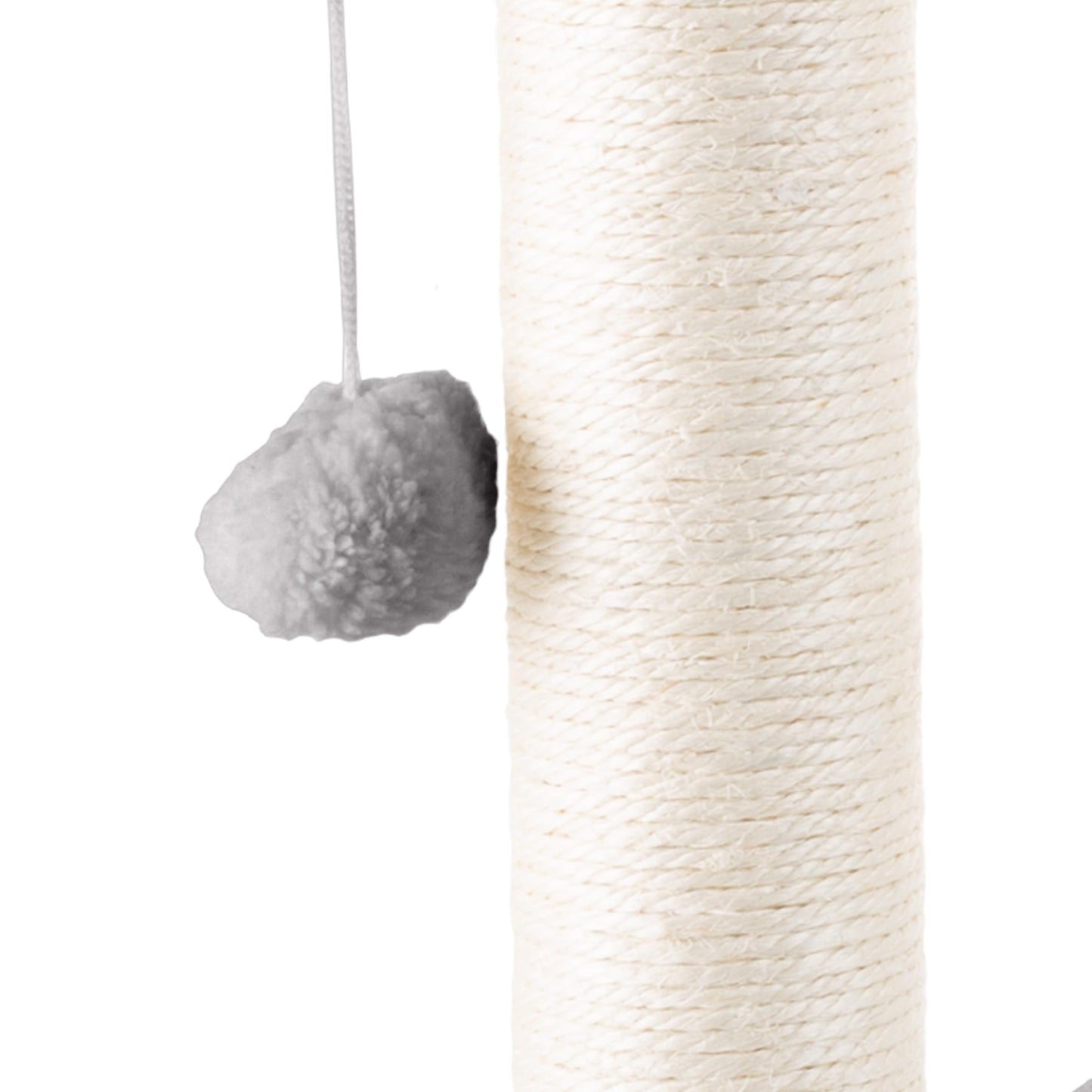 Cat Hammock with Scratching Posts for Indoor Cats - 19-Inch-Tall Cat Tree with Hanging Ball Toy for Adult Cats and Kittens by PETMAKER (Gray)