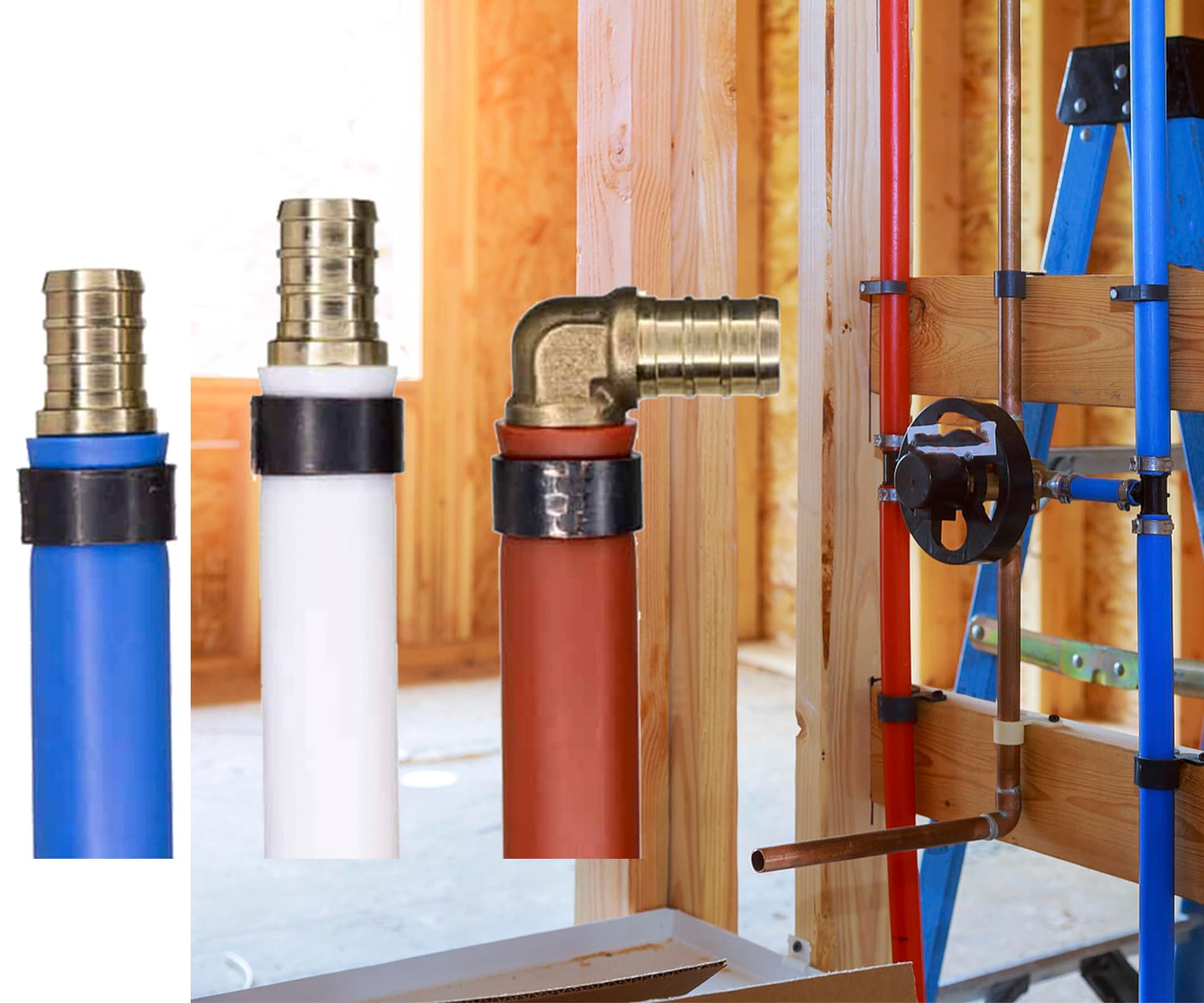 WHK 100 Pack 1/2" Pex Copper Crimp Rings for Pex Pipe Connection,Pex B Crimp.