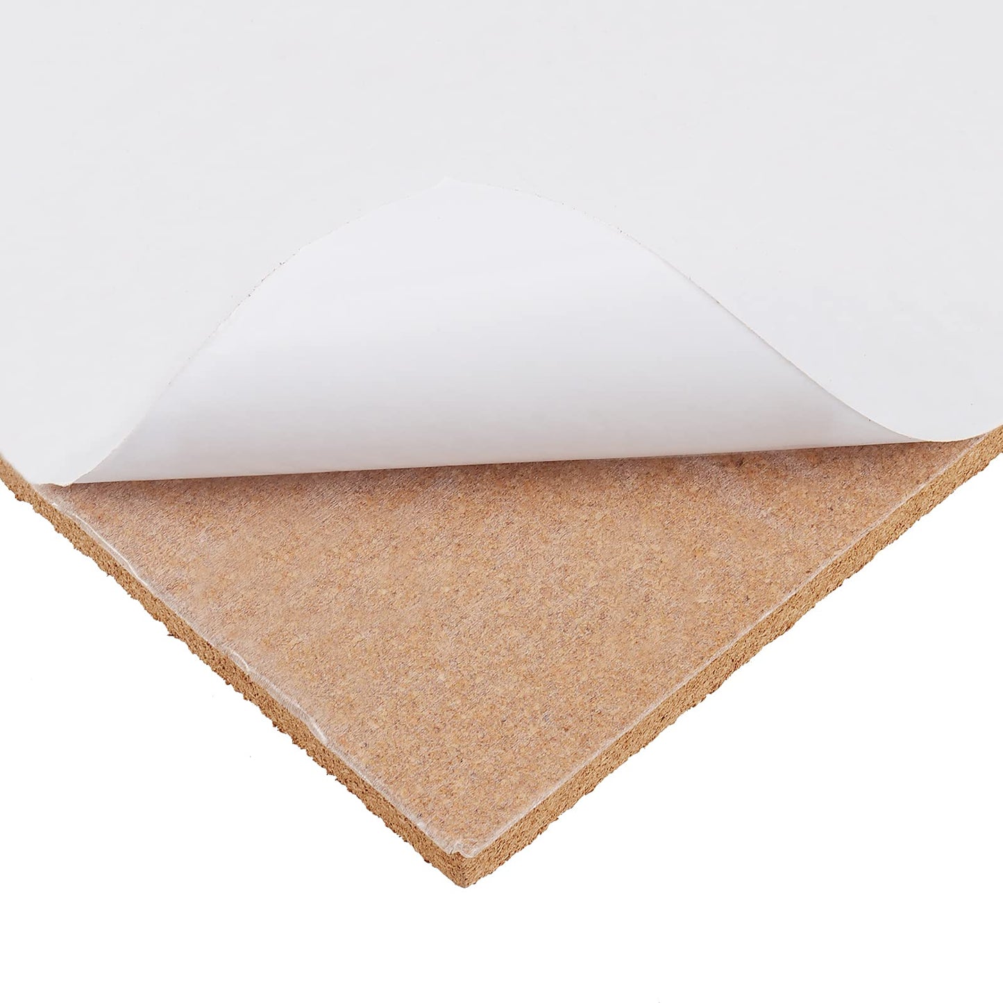 ZEONHAK 10 Pack Cork Bulletin Board 12"x12", 1/2" Thick Self-Adhesive Cork Board Tiles with 50 PCS Pushpins, Frameless Cork Tiles for Wall Decor, DIY, Office, Home