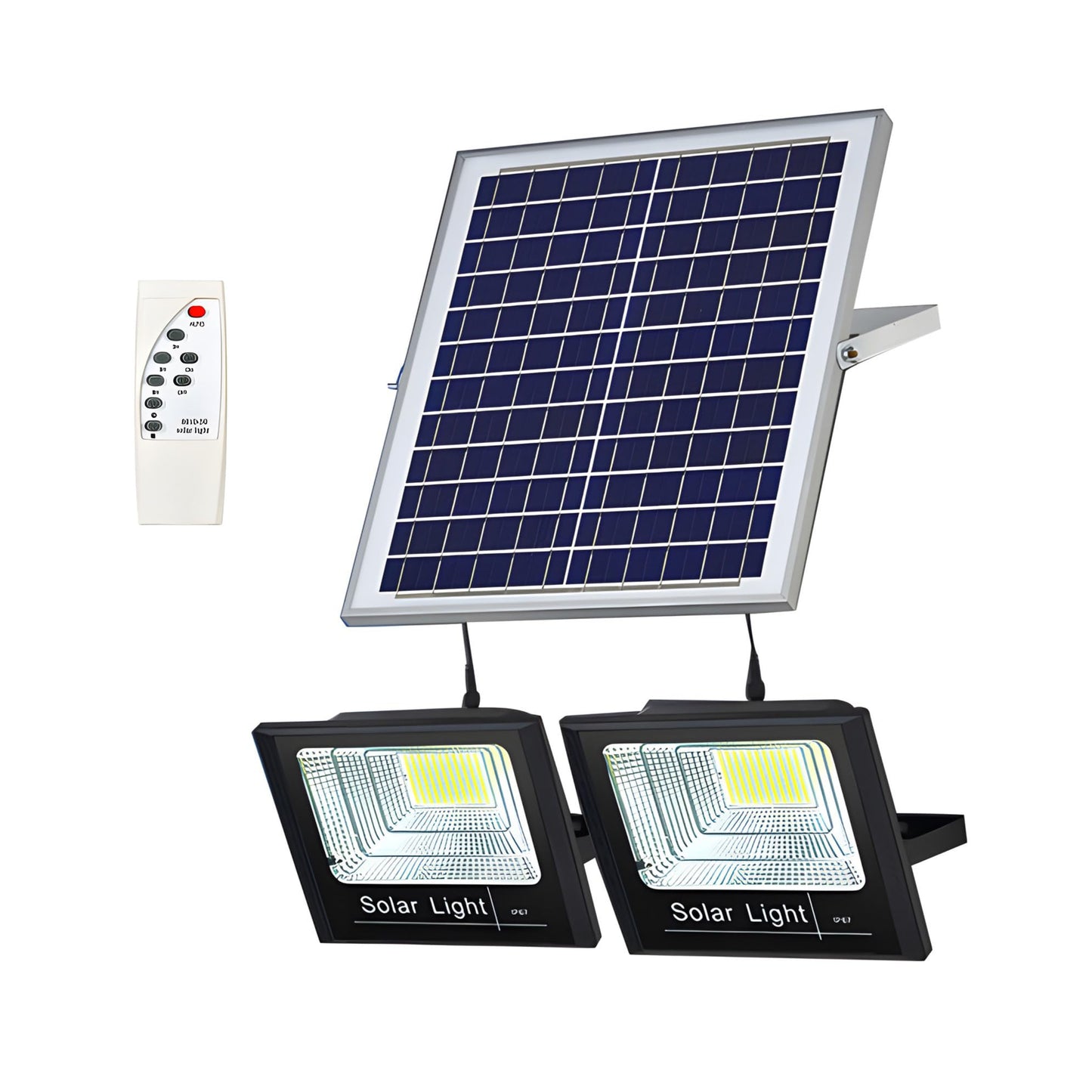 DuBom 30W-200W One for Two Solar Flood Light Outdoor Remote, IP67 Waterproof Solar Power Security Light Auto On/Off, Dusk to Dawn for Yard, Gazebo, Shed, Barn, Porch, Patio, Garage, Garden,100w