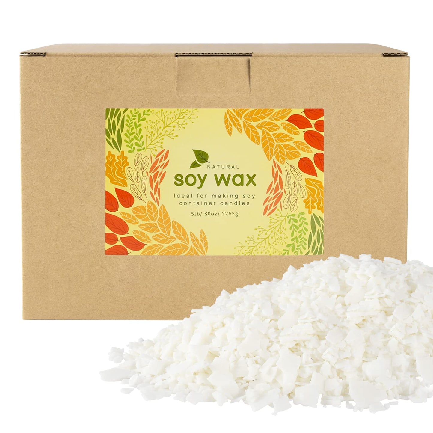 CLTNIKET Pure Soy Wax for Making Candle-DIY Soy Wax Candle-5 Pound Bag