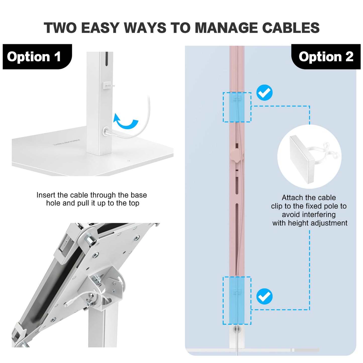 AboveTEK Security iPad Kiosk Floor Stand, Anti-Theft POS Tablet Stand, Height Adjustable, 360° Swivel, Universal Locking Holder, Fits 9.7"-13" iPad/iPad Pro/Air