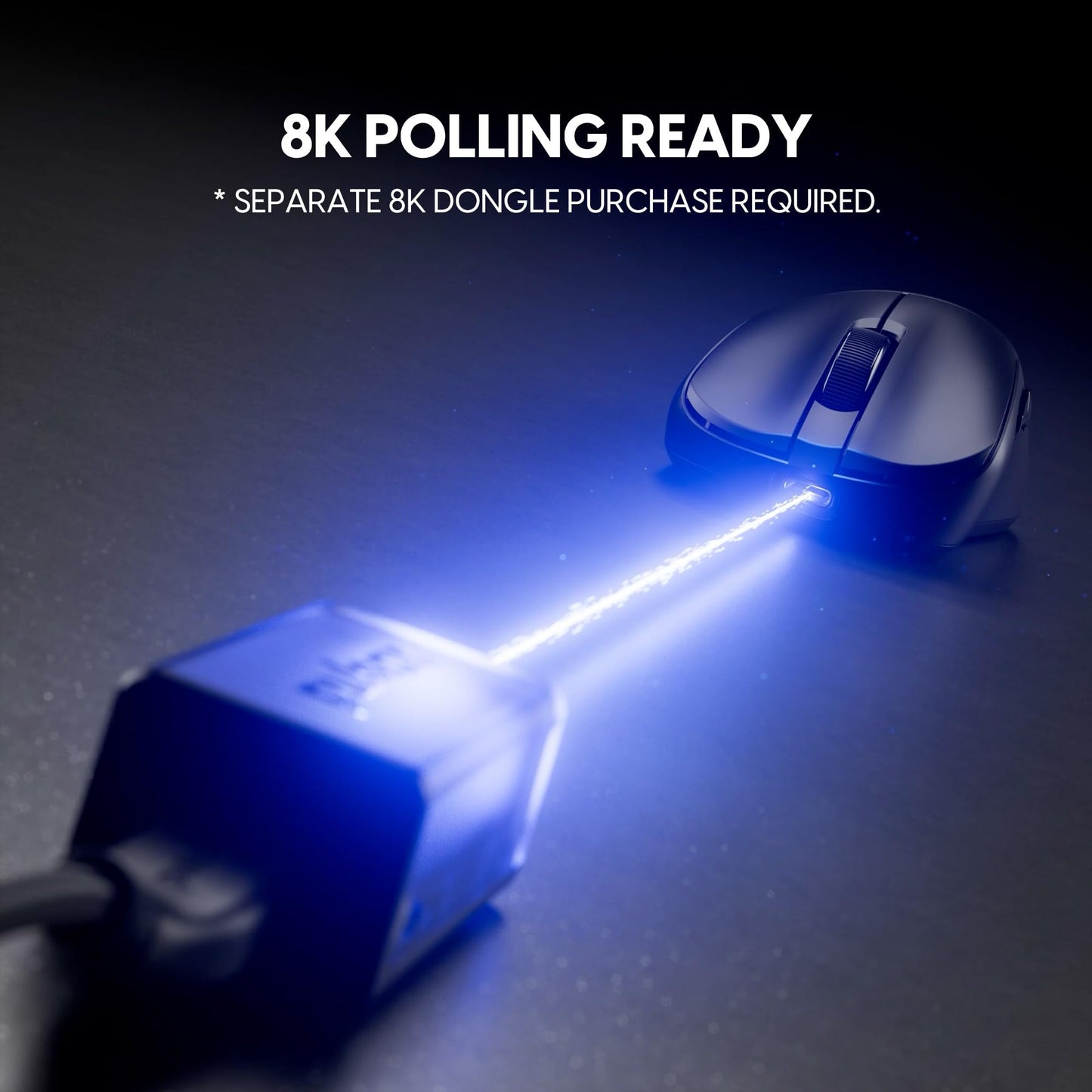 Pulsar Gaming Gears Xlite V4 Wireless Gaming Mouse Large Size - Lightweight 58g, Right Hand, 8K Ready, Lag-Free 2.4GHz, XS-1 32000 DPI Sensor, White