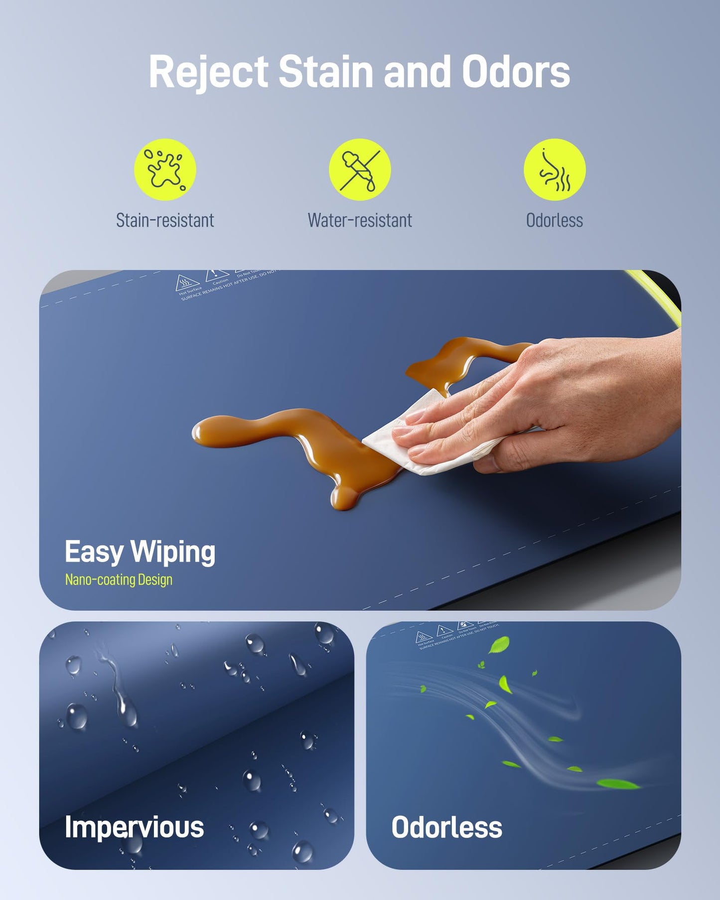 COLDFILL Food Warming Mat, Food Warmer for Buffet, Portable Electric Warming Trays for Food with 8 Temperature Settings, Whole-Surface Heating in 5s, for Parties, Gatherings, and Everyday Use