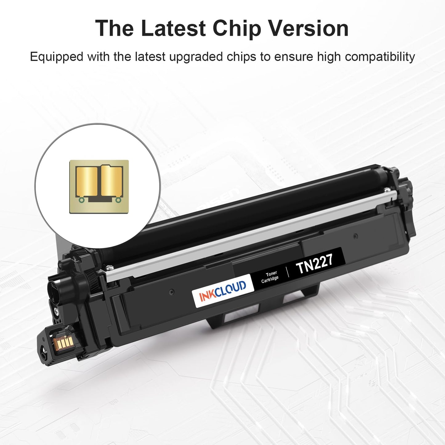 INKCLOUD TN227BK Black Toner Cartridge Replacement for Brother TN-227 TN227 Toner High Yield TN223BK TN223 for Brother MFC-L3770CDW HL-L3270CDW HL-L3290CDW MFC-L3710CW HL-L3210CW HL-L3230CDW, 2PK