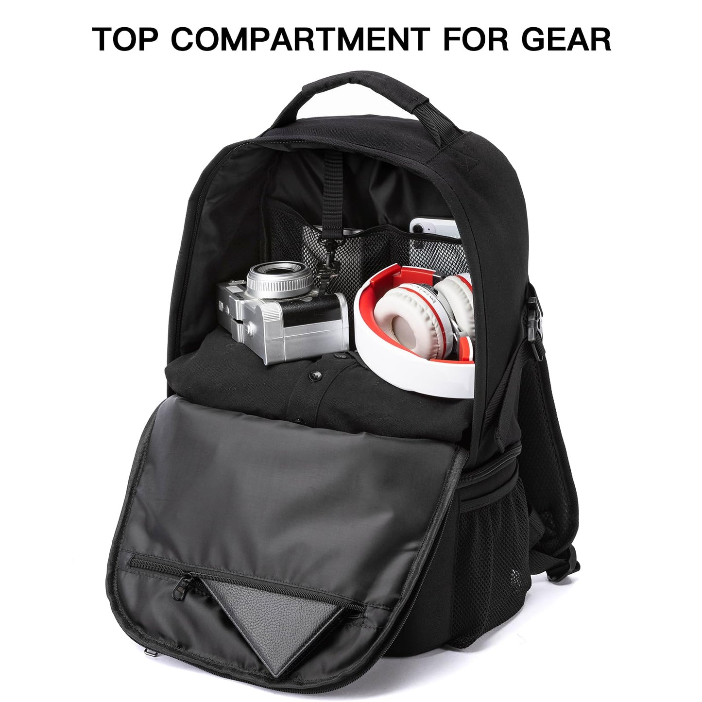 TUGUAN Insulated Cooler Backpack 16/26 Cans Double Deck Leakproof Lightweight Soft Lunch Backpack Small Cooler Bag Beach Picnic, Black
