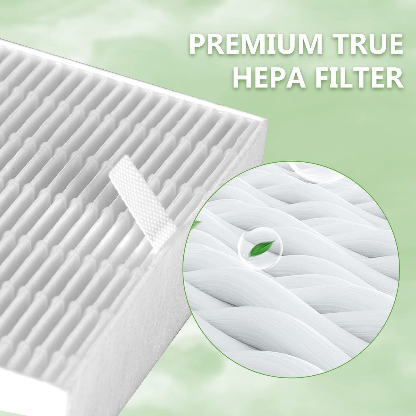 CPGSY HPA300 HEPA Filter Repalcement Set, Compatible with Purifier HPA300 HPA200 HPA100 HPA304 HPA5300 HPA8350 HPA300VP, 6 H13 HEPA R Filter + 6 Activated Carbon Pre-Cut A Pre-Filters, Value 6 Pack.