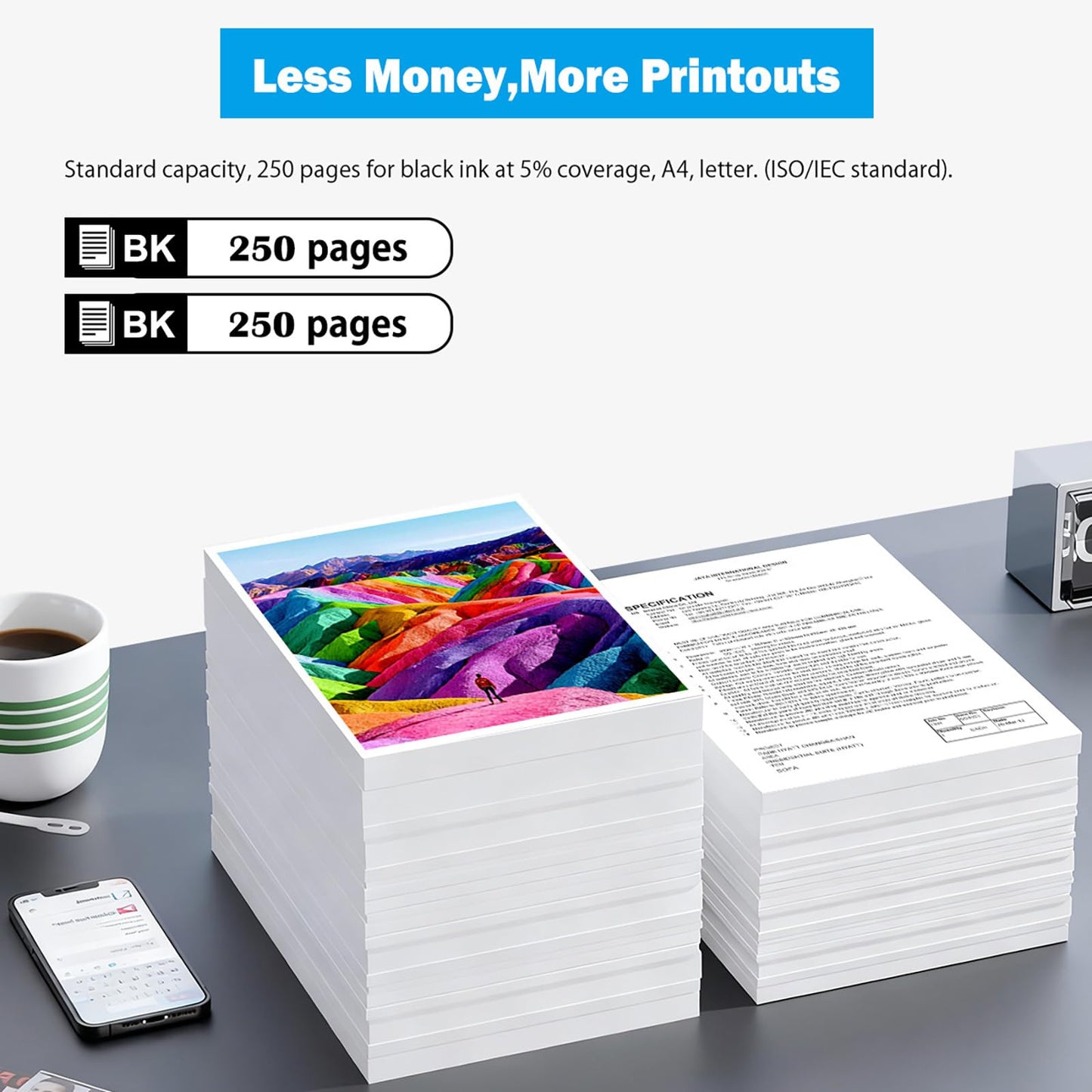 TONTINTA LC501 LC501BK Compatible Ink Cartridges Standard Capacity 250 Pages 2 Blacks for MFC-J1260W MFC-J1360DW MFC-J1410DW Printers