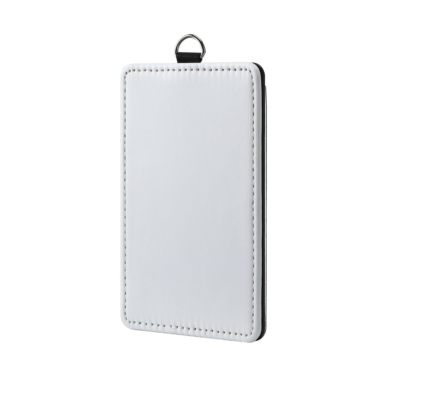 30 Pack Sublimation Blanks Bulk Pu Leather ID Badge Holder Heat Transfer Print Vertical ID Card Holders for Badges Buddy Waterproof Name Tag Holders Blank for Coach Office Employees Students