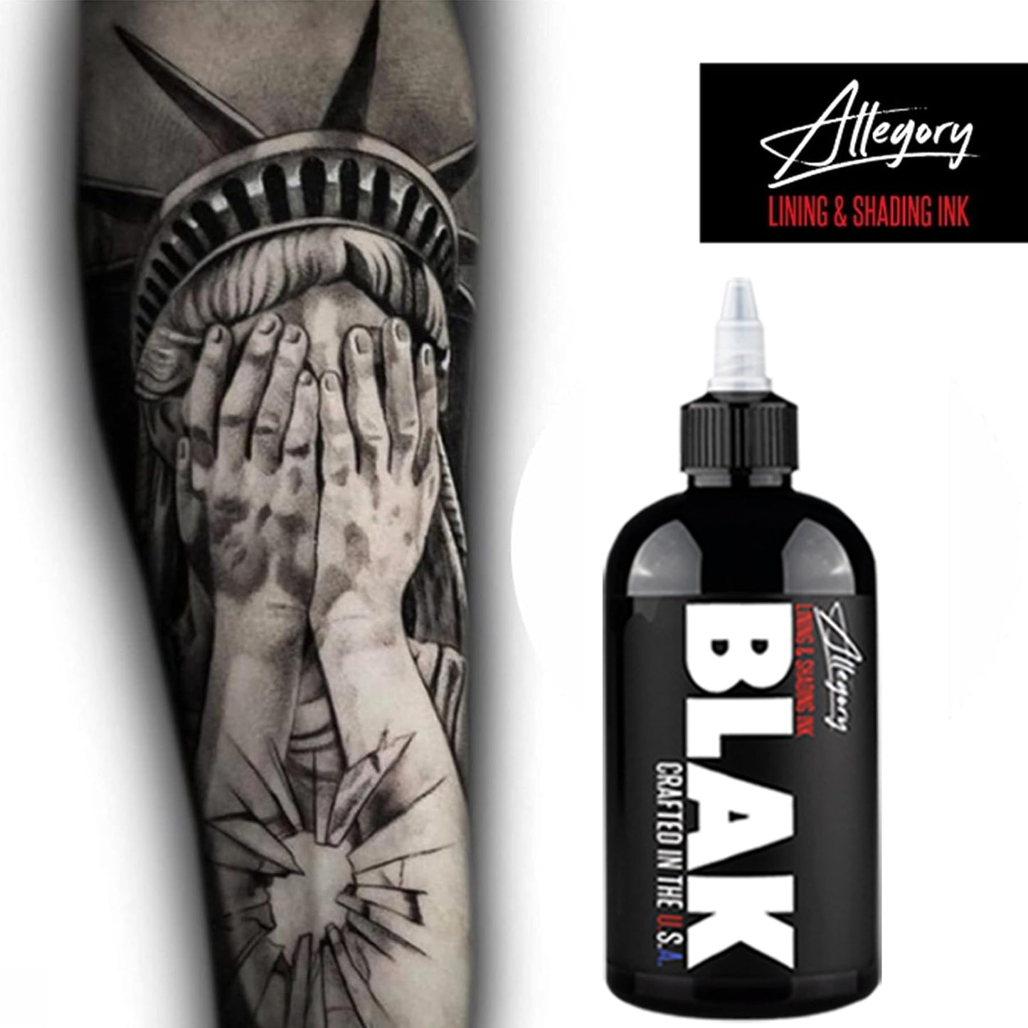 Allegory Premium Lining & Shading Tattoo Ink Black (8 oz)