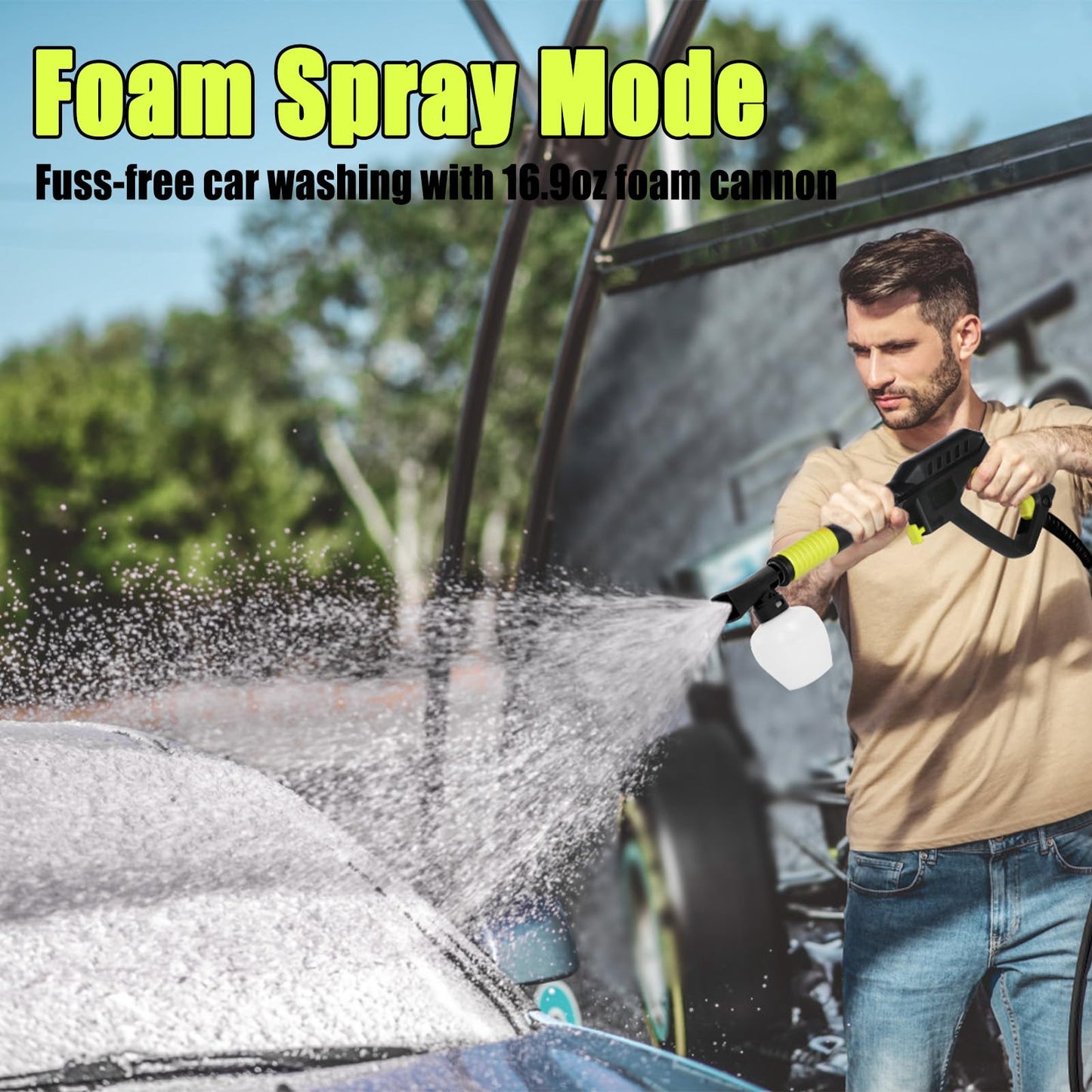 2500PSI Electric Pressure Washer, 1.8GPM 1650W High Power Washer Machine with 4 Quick Connect Spray Nozzles and Detergent Tank for Cleaning, Cars, Decks, Driveways, Patios