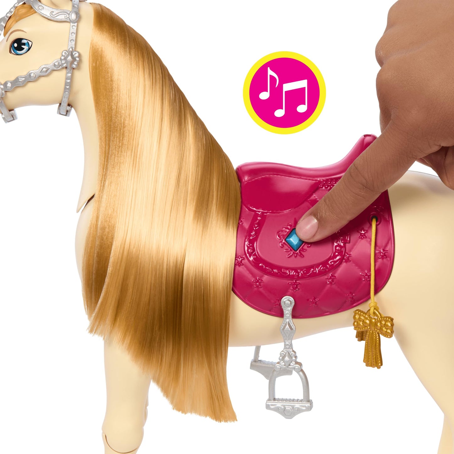 Barbie Toy Horse with Sounds, Music & Accessories, Inspired by Barbie The Great Horse Chase, Horse Moves, Dances & Blinks Eyes