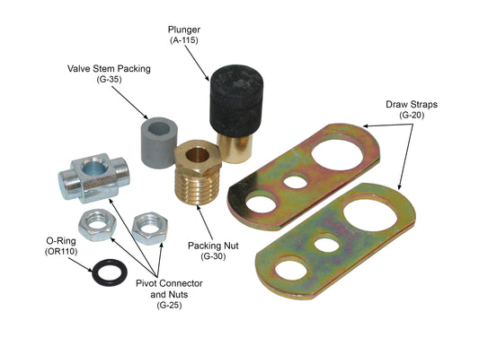 Merrill Hydrant Parts Kit - C1000 Series Hydrant Kit - Brass Material - Flat Washer Type