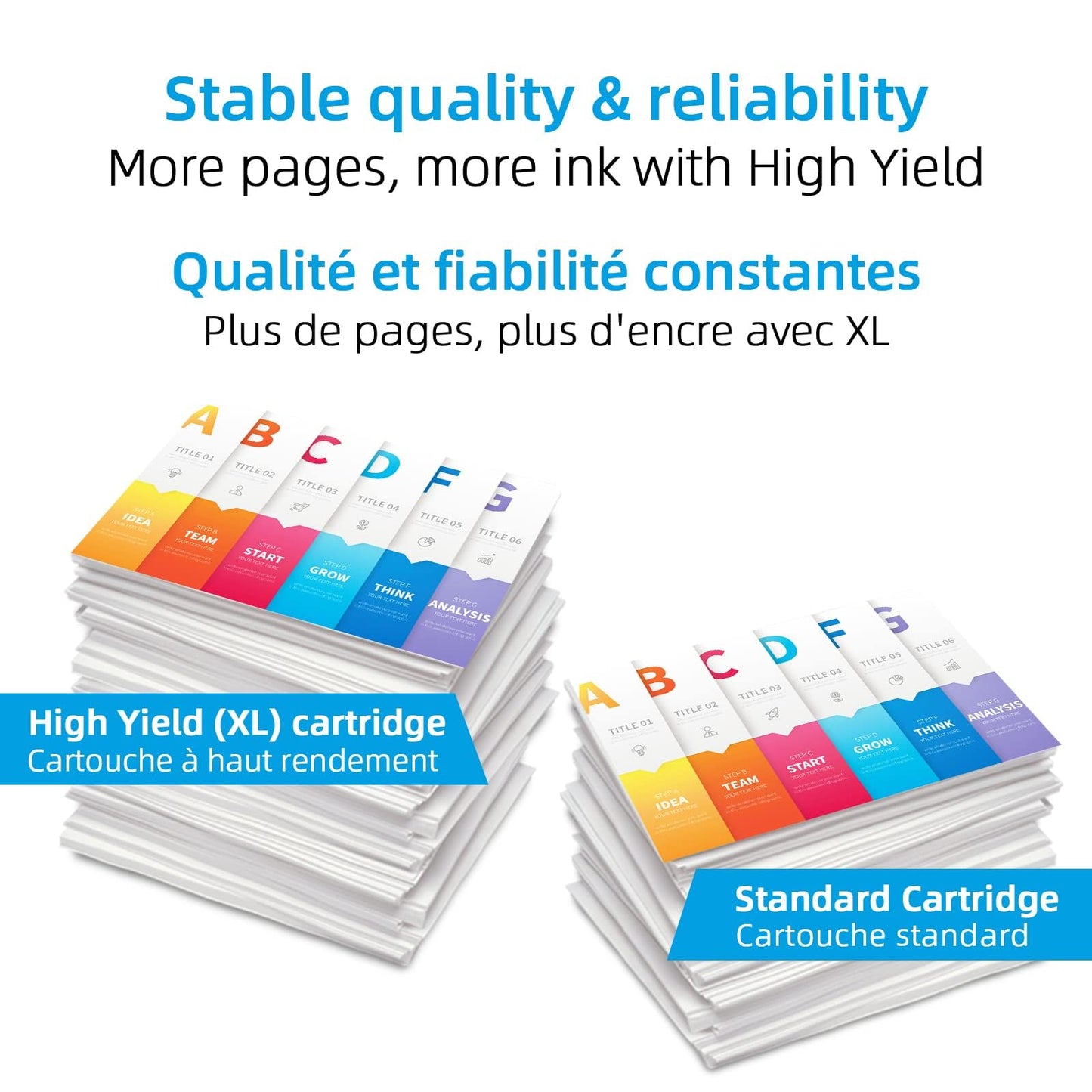 High Yield 65XL Ink Cartridge Black Compatible for HP 65 Ink Cartridges, Replacement for HP 65XL Black Ink Cartridge, Compatible for Envy 5055 5052 DeskJet 3755 3700 3752 Printer, 2 Pack (1500 Pages)