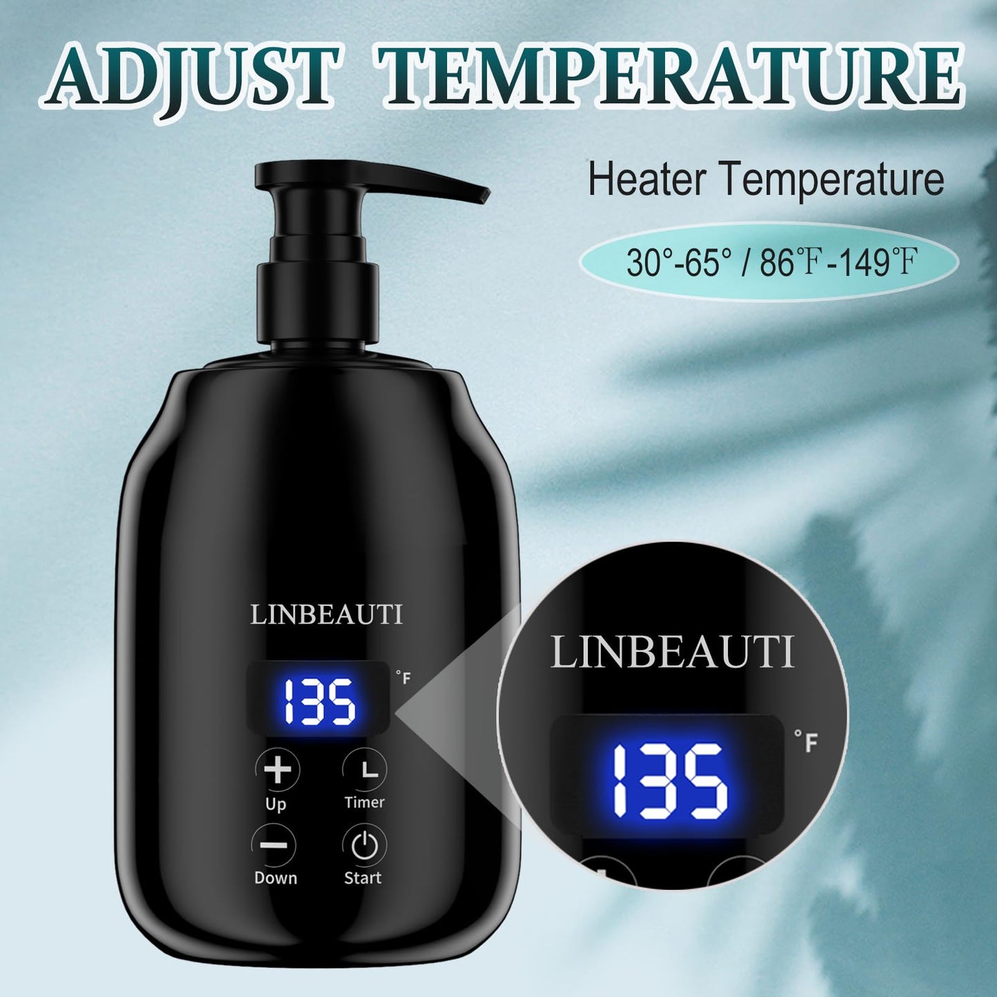 Massage Oil Warmer with Two Oil Bottle Dispenser, Lotion Bottle Warmer Dispenser Heater, Smart Touch Key Electric Warm Lotion Dispenser, Lube Gel Cream Warmer for Home Pro Salon Spa Massage (black)