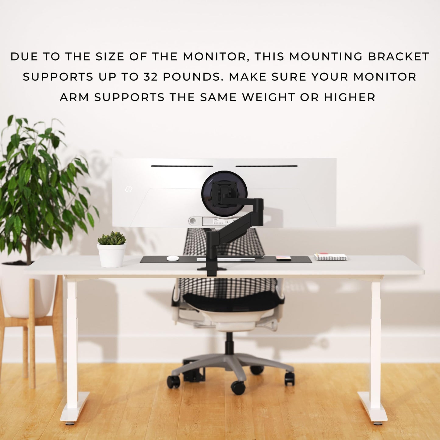 HumanCentric VESA Mount Adapter Compatible with Samsung Odyssey OLED G9 Monitors G95SC, G91SD and G93SD, Works with Odyssey G9 49-inch, Mount on a VESA Monitor Arm, 100x100m VESA Pattern
