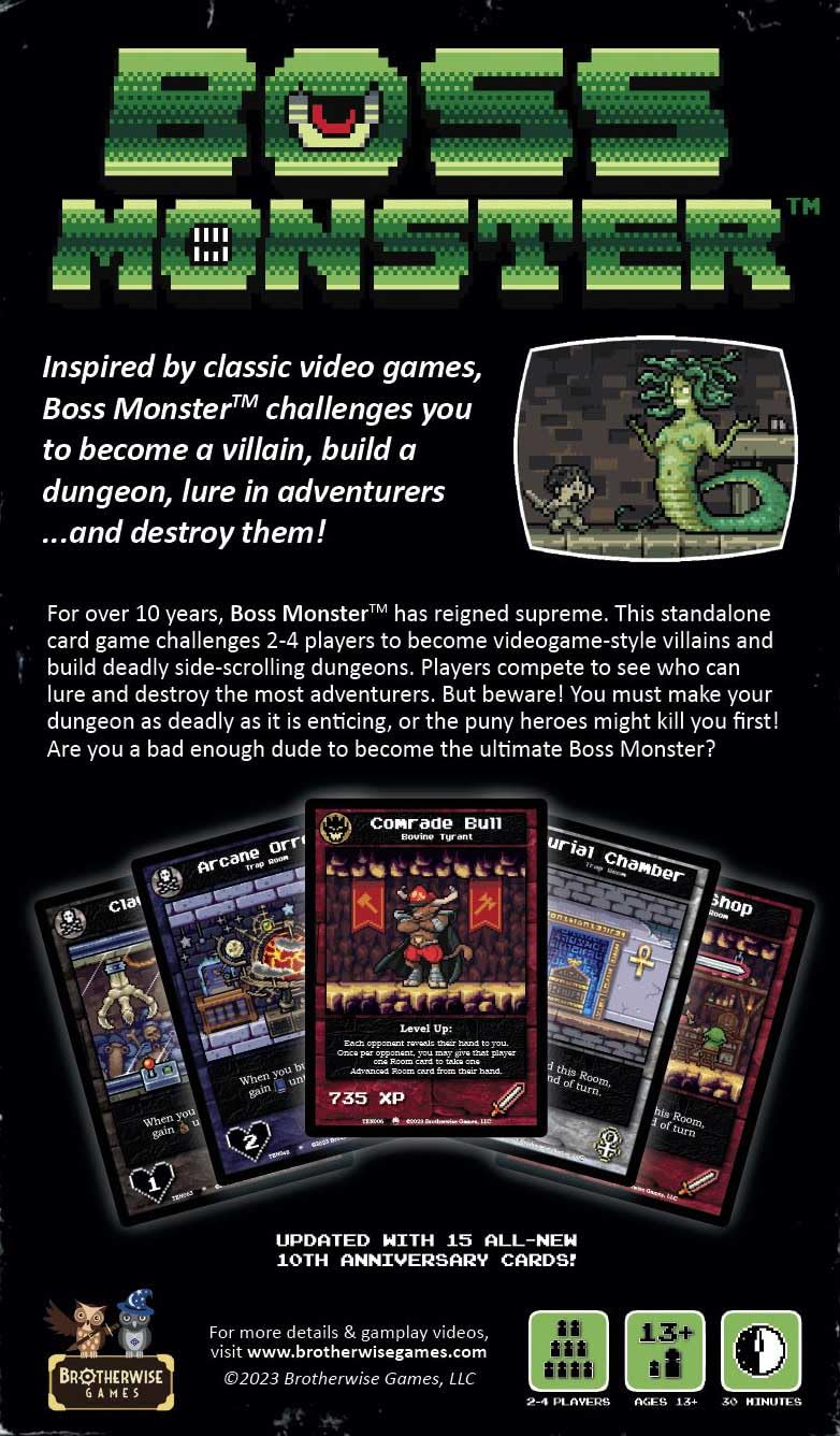 Boss Monster 10th Anniversary Edition by Brotherwise Games, Strategy Board Game