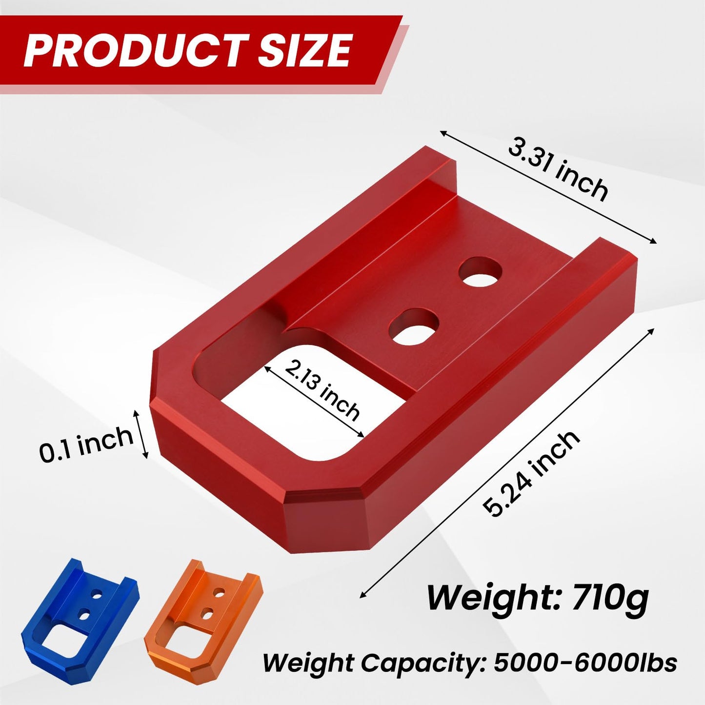 TECHPICCO Tow Hooks for Tacoma 2024-2026/4Runner 2025-2026/Land Cruiser 250 2024-2026, Car Tow Hooks Compatible with Toyota Tacoma/4Runner/Land Cruiser 250 Accessories (Red)