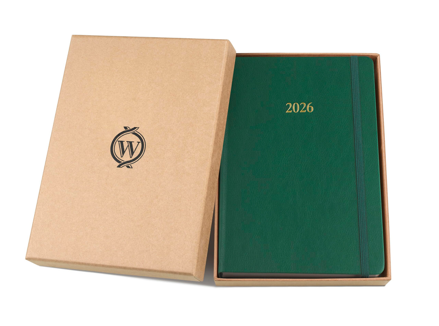 Wykeham's Executive 2026 Daily Journal Planner – Canadian Public Holidays & Format – Customisation Available (Racing Green, 8.5"×5.5")