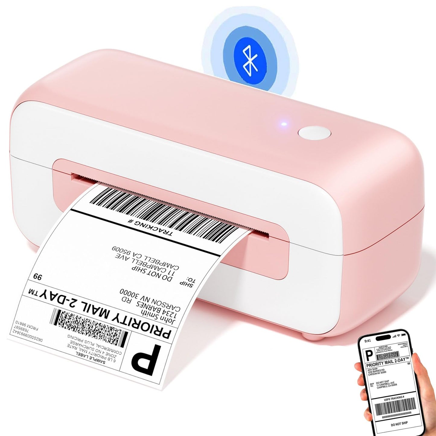 Phomemo Bluetooth Shipping Label Printer for Canada Post, Thermal Label Printer 4x6 for Small Bussines, Compatible with Amazon Temu Shopify Etsy UPS FedEx DHL
