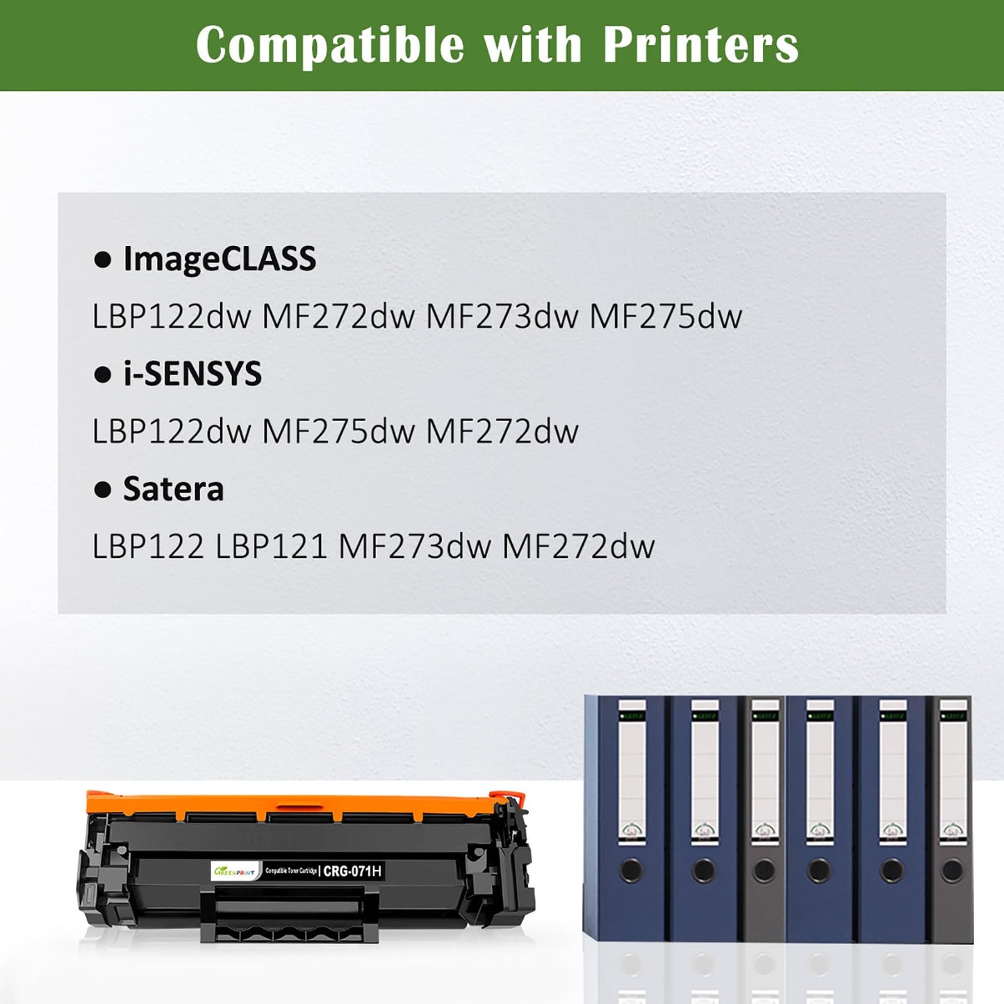 071H CRG-071H CRG071H Compatible Toner Cartridge [2500 Pages] for Canon ImageCLASS LBP121 LBP122 LBP122dw MF272 MF272dw MF273 MF273dw MF275 MF275dw LBP120 MF270 Series Printers （Black, High Capacity