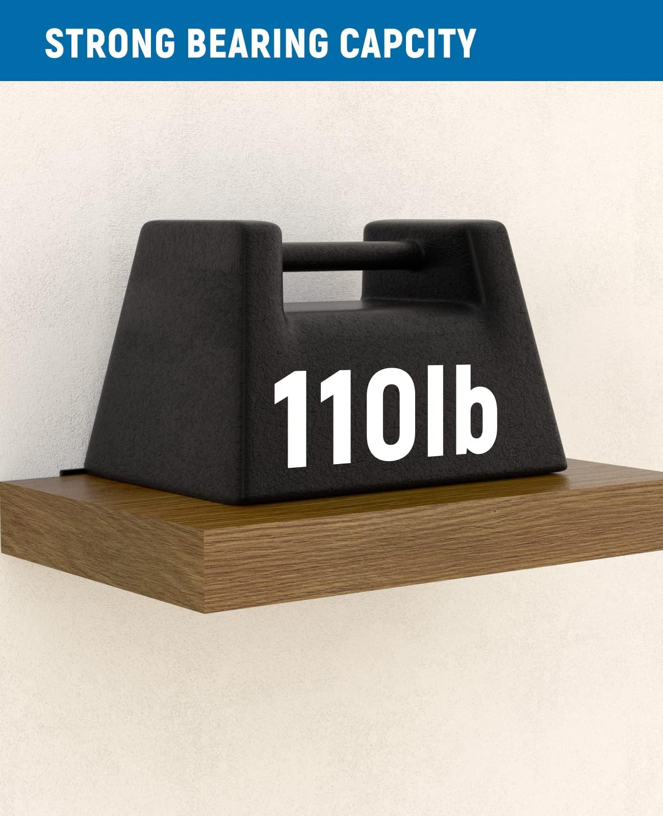 LEOPO 12 Pack-8 inch Floating Shelf Bracket, Hidden Brackets for Wood Shelf