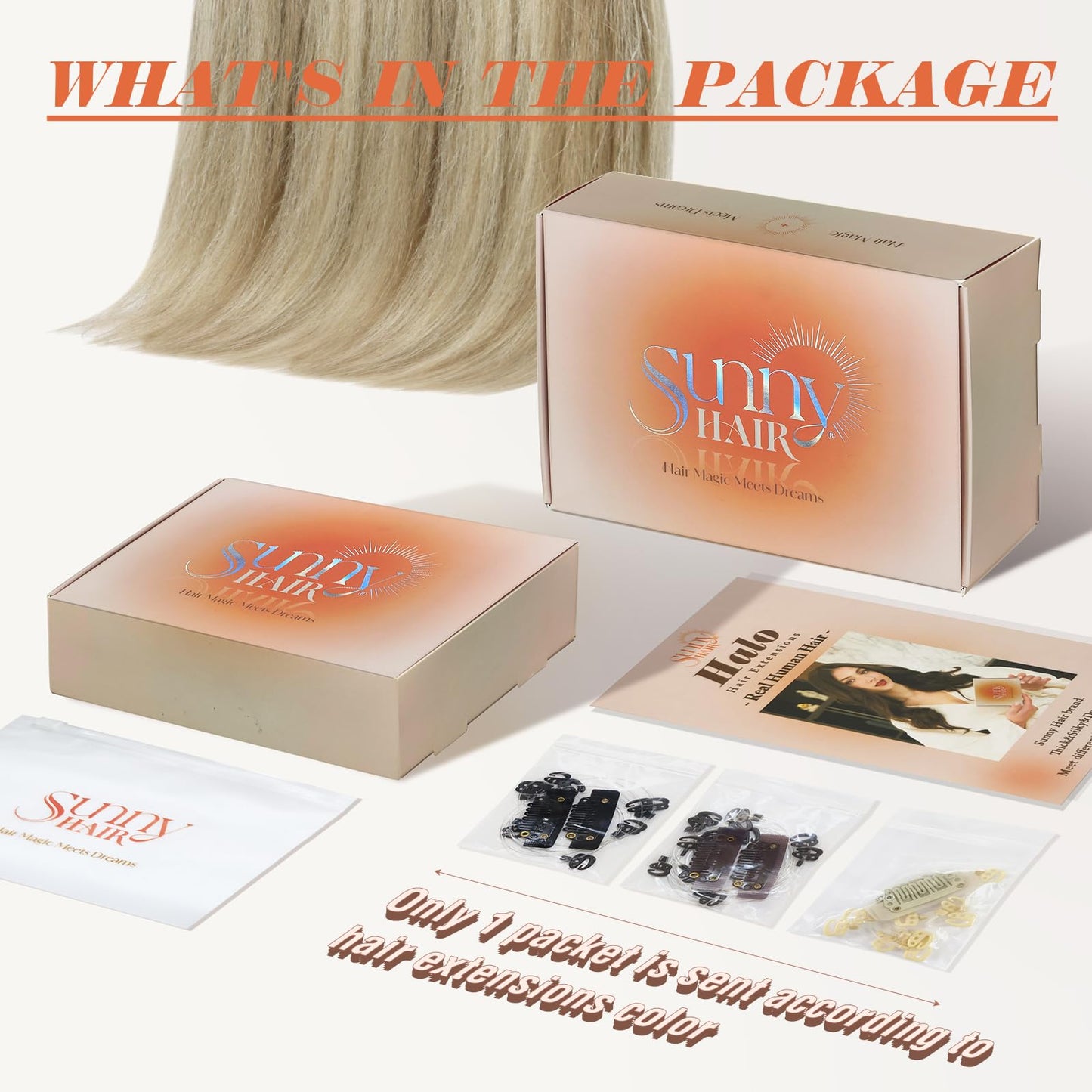 Sunny Hair Wire Hair Extensions Human Hair Invisible Hair Extensions for Women Straight Secret Hidden One Piece Extensions With Adjustable Line Dark Ash Blonde Highlights Golden Blonde 12inch