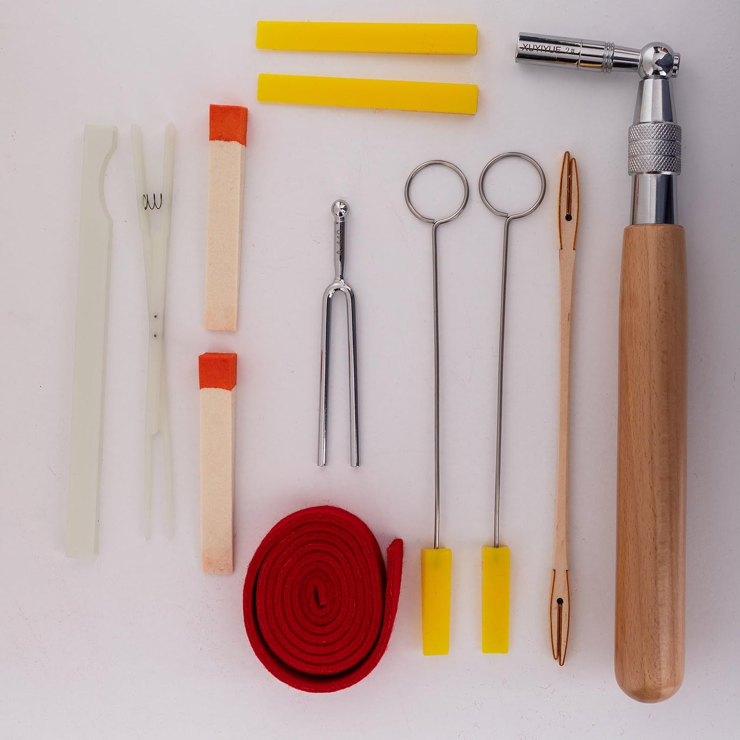 XUYIYUE Professional Piano Tuning Kit Piano Tuning Hammer and Mute kit Piano tuning Kit 12 pieces