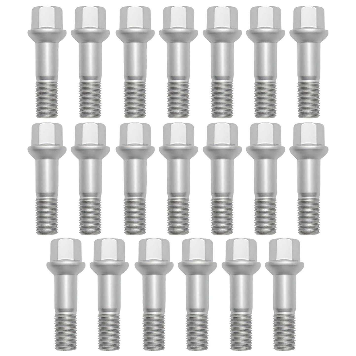 MDEOOSKY 20pcs M14x1.5 Wheel Lug Bolts Nut Stainless Steel, Replacement for Mercedes Benz ML350 S500 GLK350 S550 CL500 GL450, 0009905307, Replacement for Mercedes Benz W220 W204 W164 W251