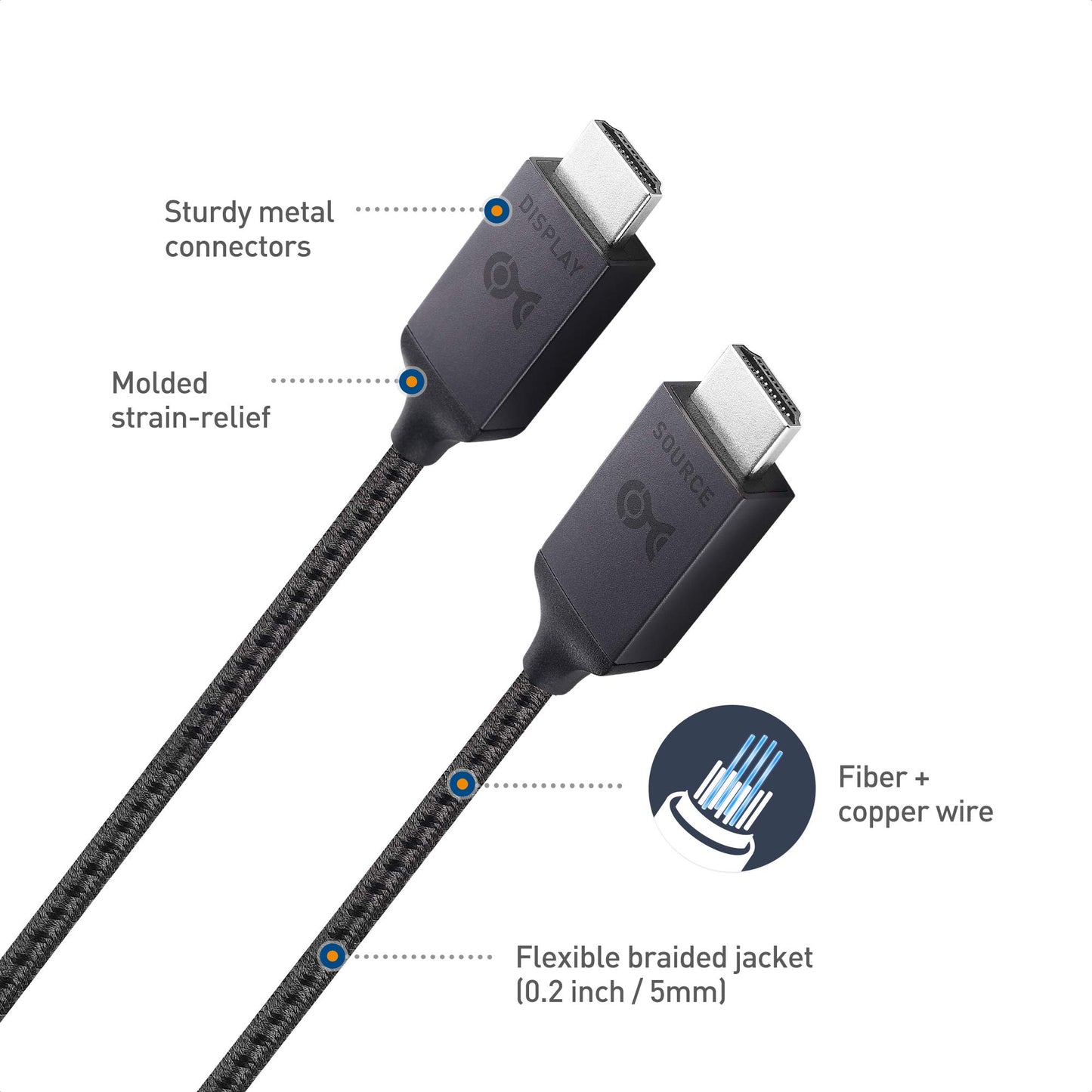 Cable Matters [Designed for Xbox Certified] Active 8K @60Hz Fiber Optic HDMI Cable 32.8 ft / 10m - Supporting 8K@60Hz 4K@120Hz HDR - Designed for Xbox, Compatible with PS5, Apple TV, PC