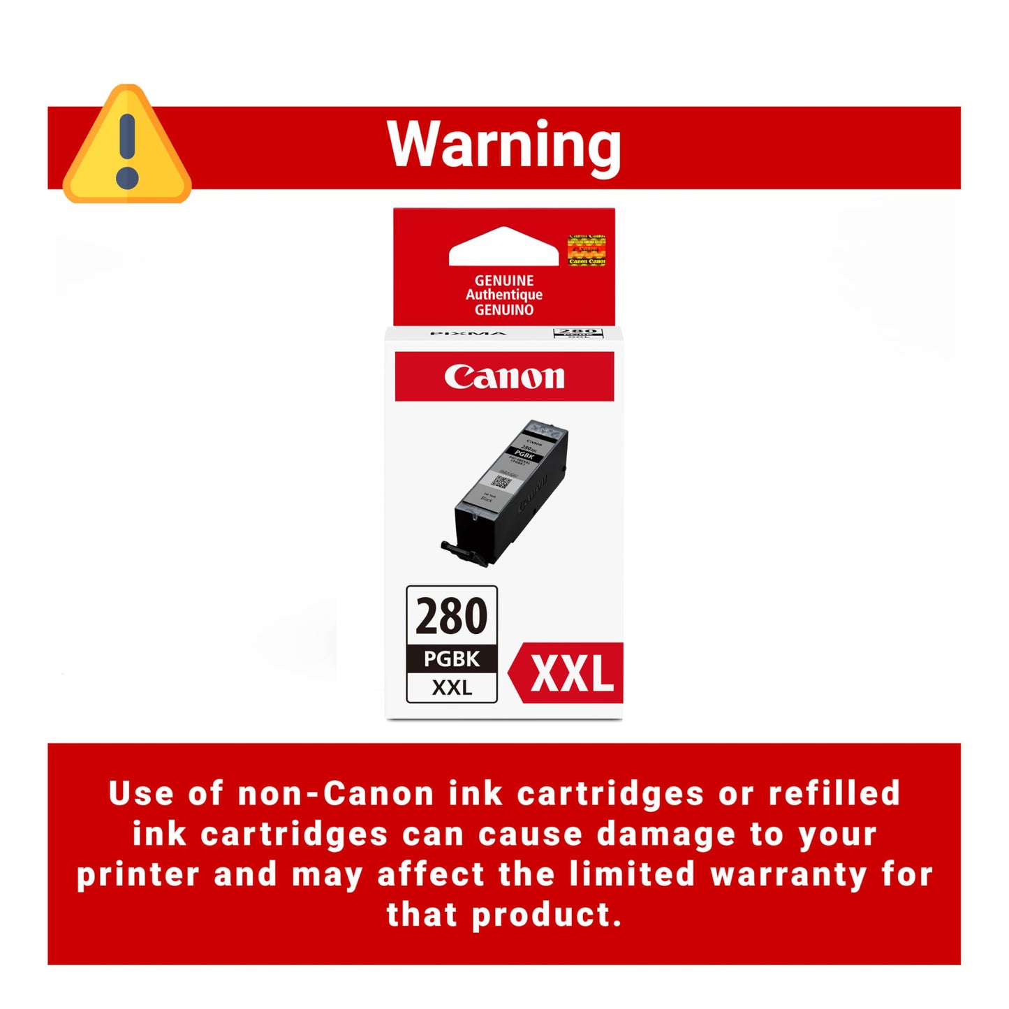 Canon Genuine Ink Cartridge PGI-280XXL Pigment Black Ink