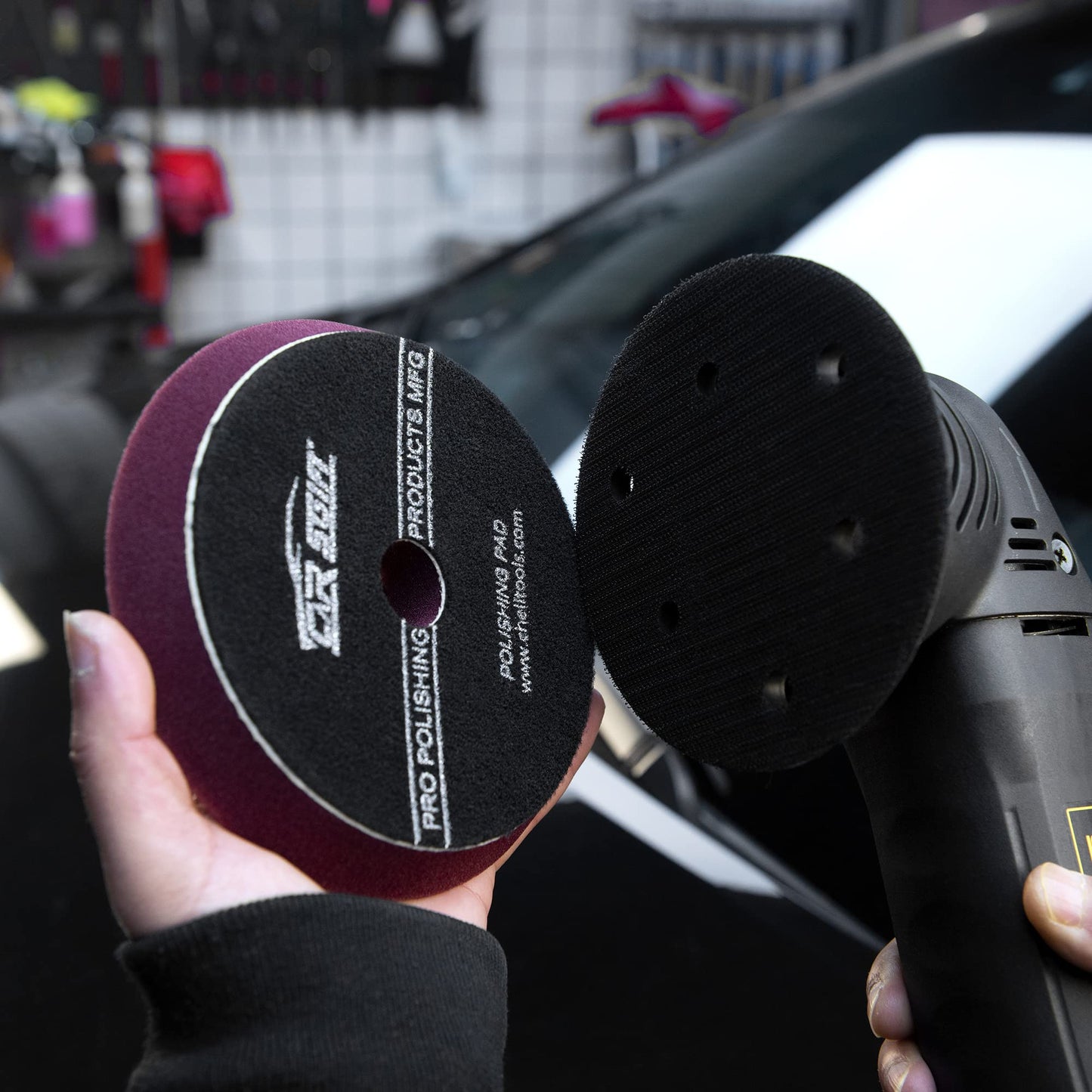 CAR'S GIFT 5" polishing Pads,for DA or Rotary polishing and Air Polisher,4 Grits from coarse to fine, Meet Your Different polishing Needs(4Items)