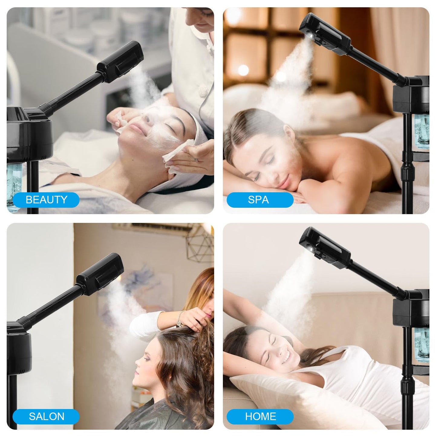 Professional Facial Steamer, Face Steamer with Hot Mist, Esthetician Facial Steamers Salon Spa Beauty Skin Care Equipment