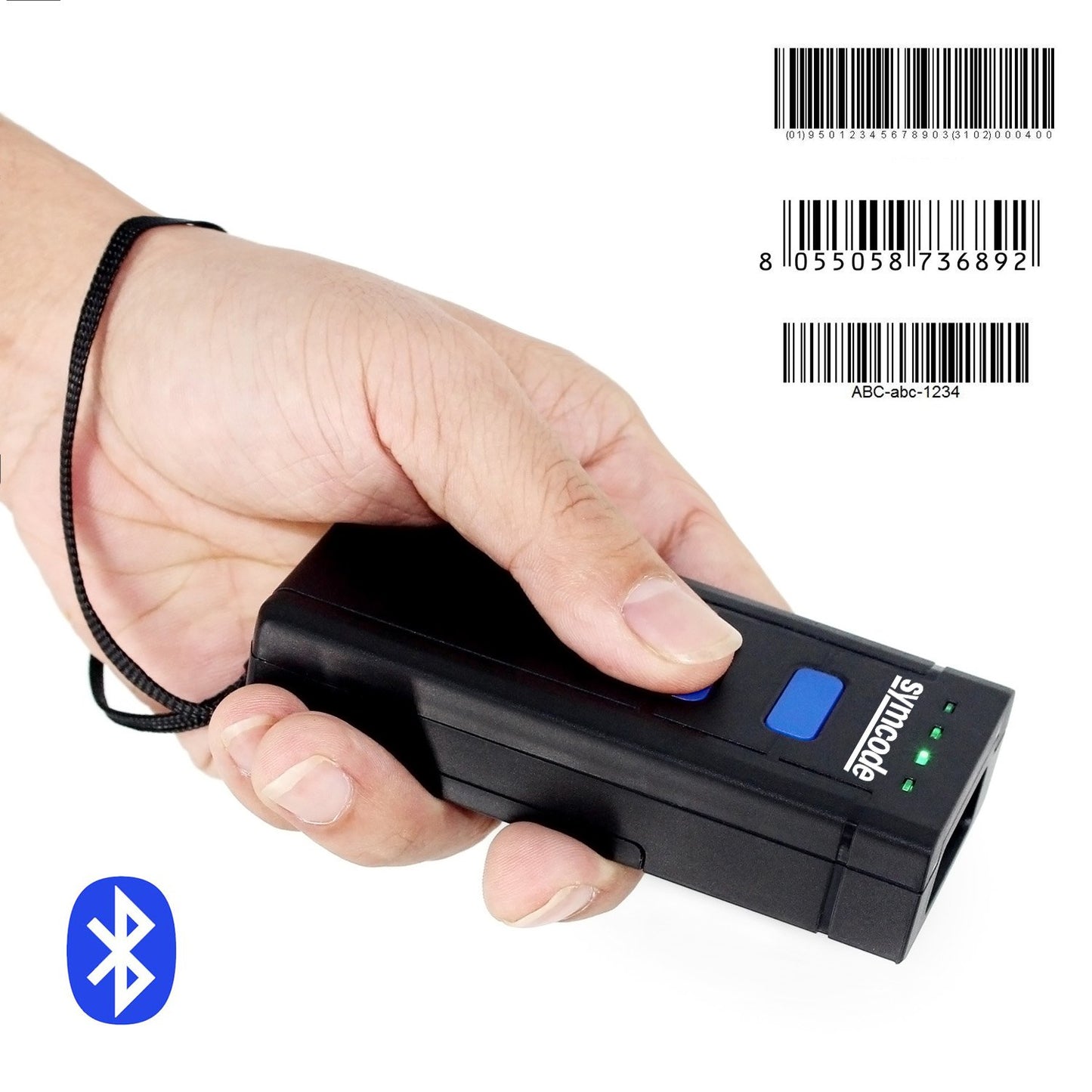 USB Bluetooth Barcode Scanner,Symcode 1D Mini Wireless Handheld Laser Barcode Scanner Reader For POS/Android/IOS/Imac/Ipad with Bluetooth 4.0 Receiver