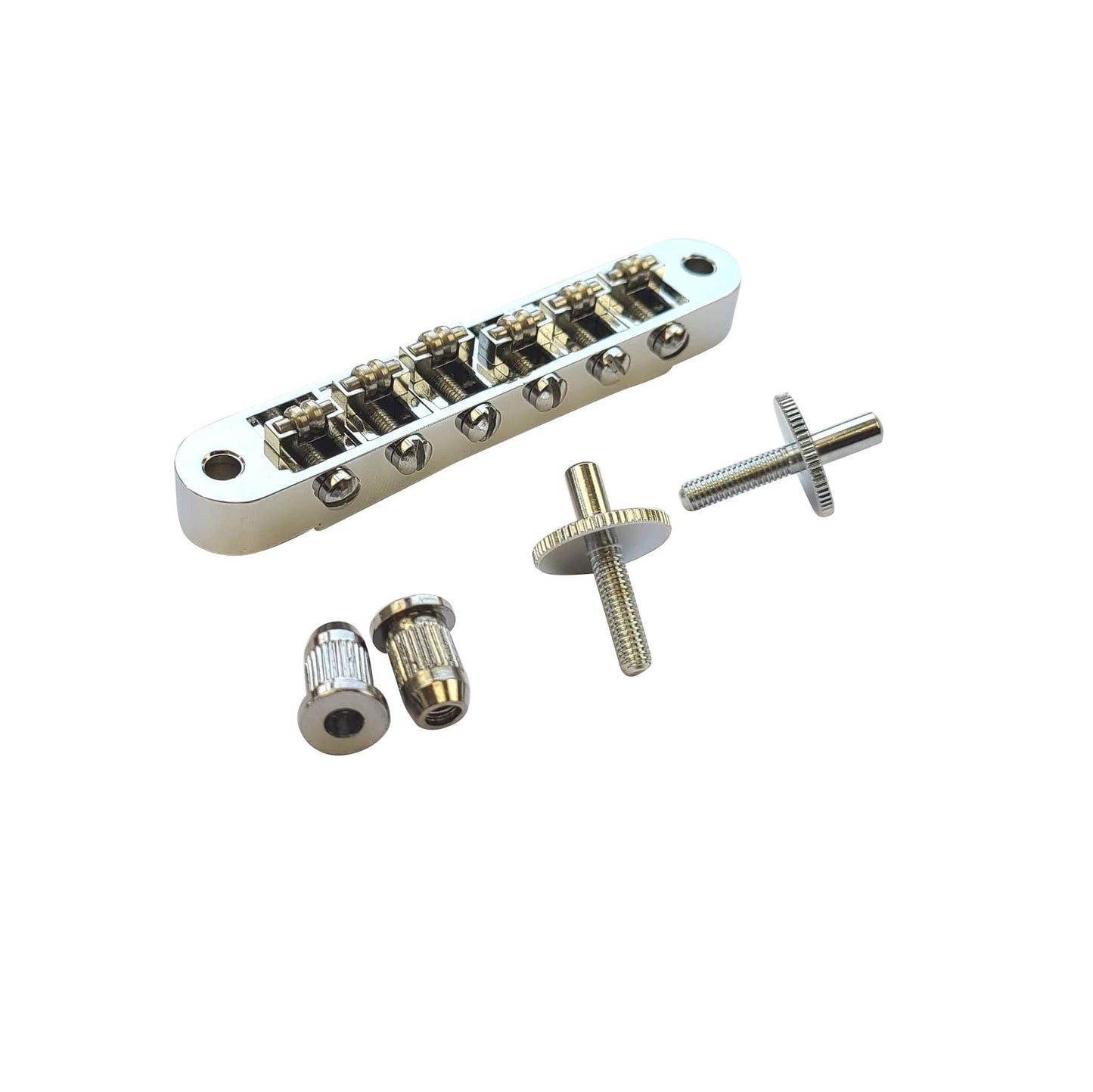 Tune-O-Matic M4 Bridge w/Roller Saddles for Gibson Les Paul, SG, Gretsch- Chrome