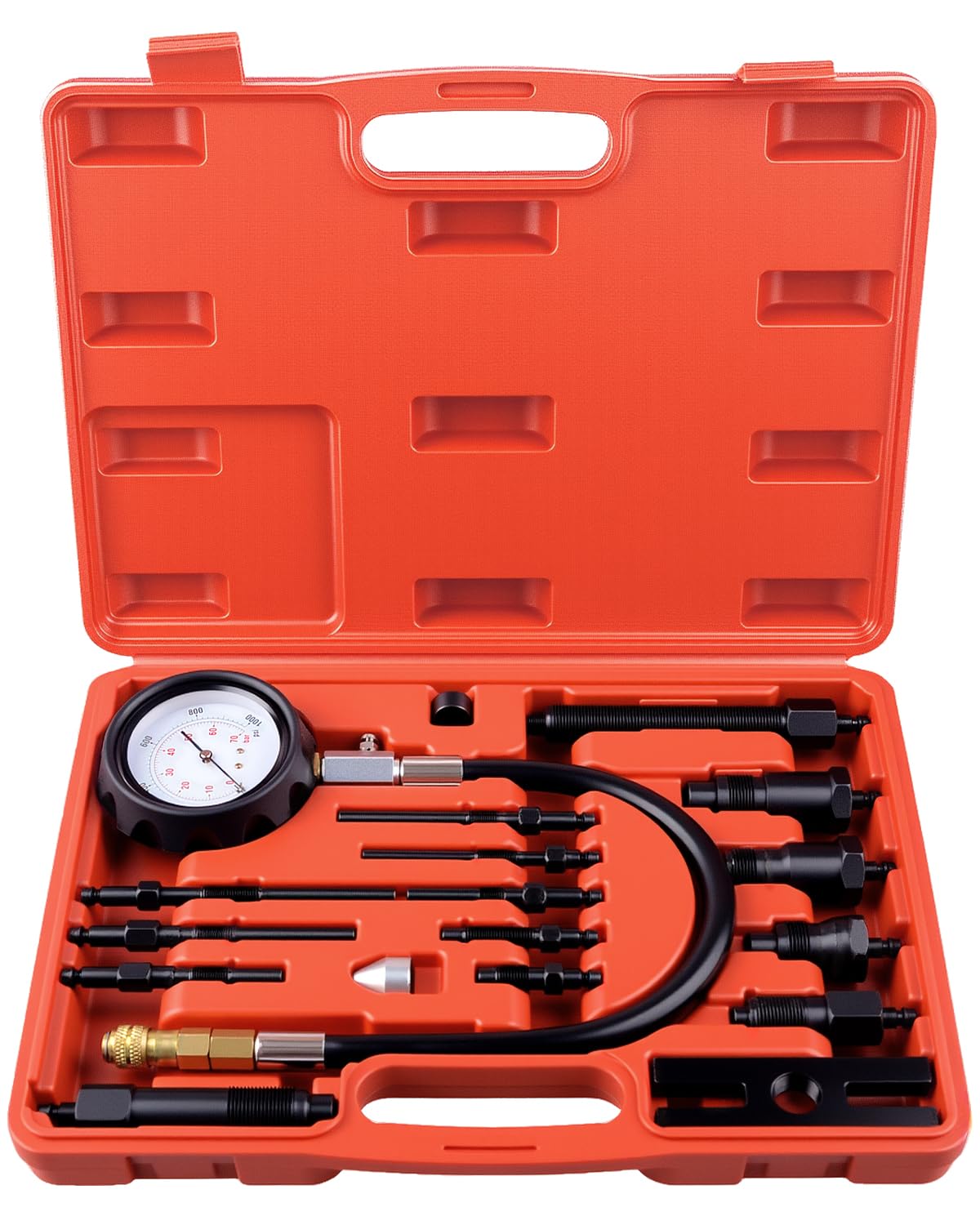 DAYUAN 17 pc Diesel Engine Compression Tester Kit Tool Set Automotive Compressor