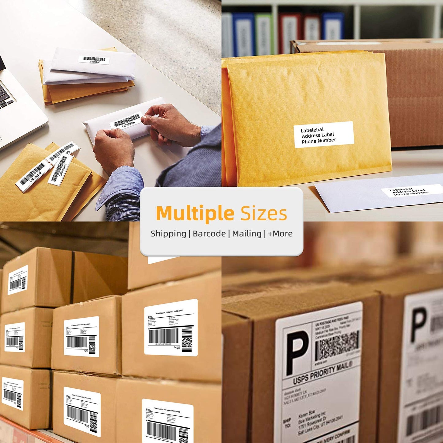 8400 Pcs/3-Proof 1" Core Labelebal Compatible with DYMO 30252,1-1/8" x 3-1/2"(28mm x 89mm) Direct Thermal Labels, Shipping Replacement Labels Compatible for DYMO LabelWriter Printer (350 Labels/Roll)