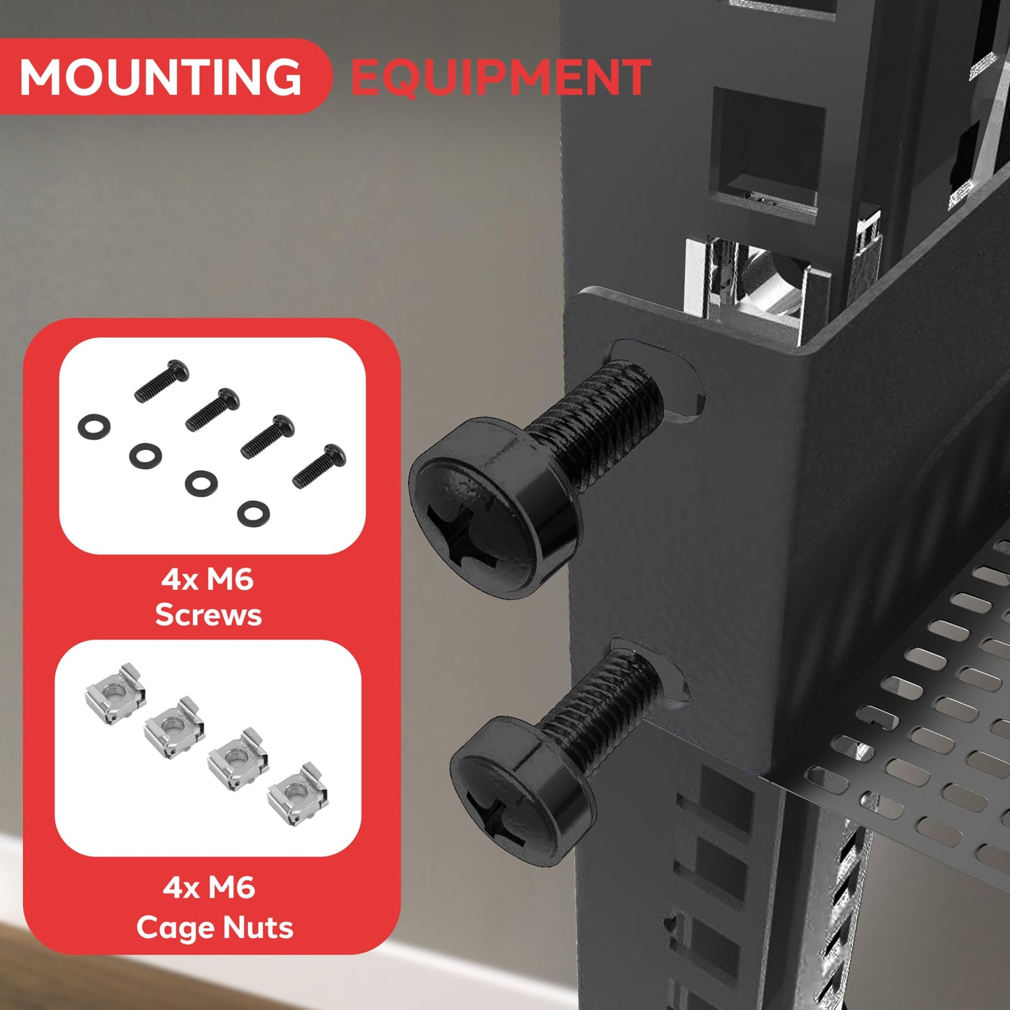PYLE 1U 2 Pack Server Rack Shelf - 19-Inch Universal Device Server Rack Tray, Good Air Circulation, Cantilever, Wall Mount Rack, Computer Case Mounting - Weight Capacity 110lb/49kg
