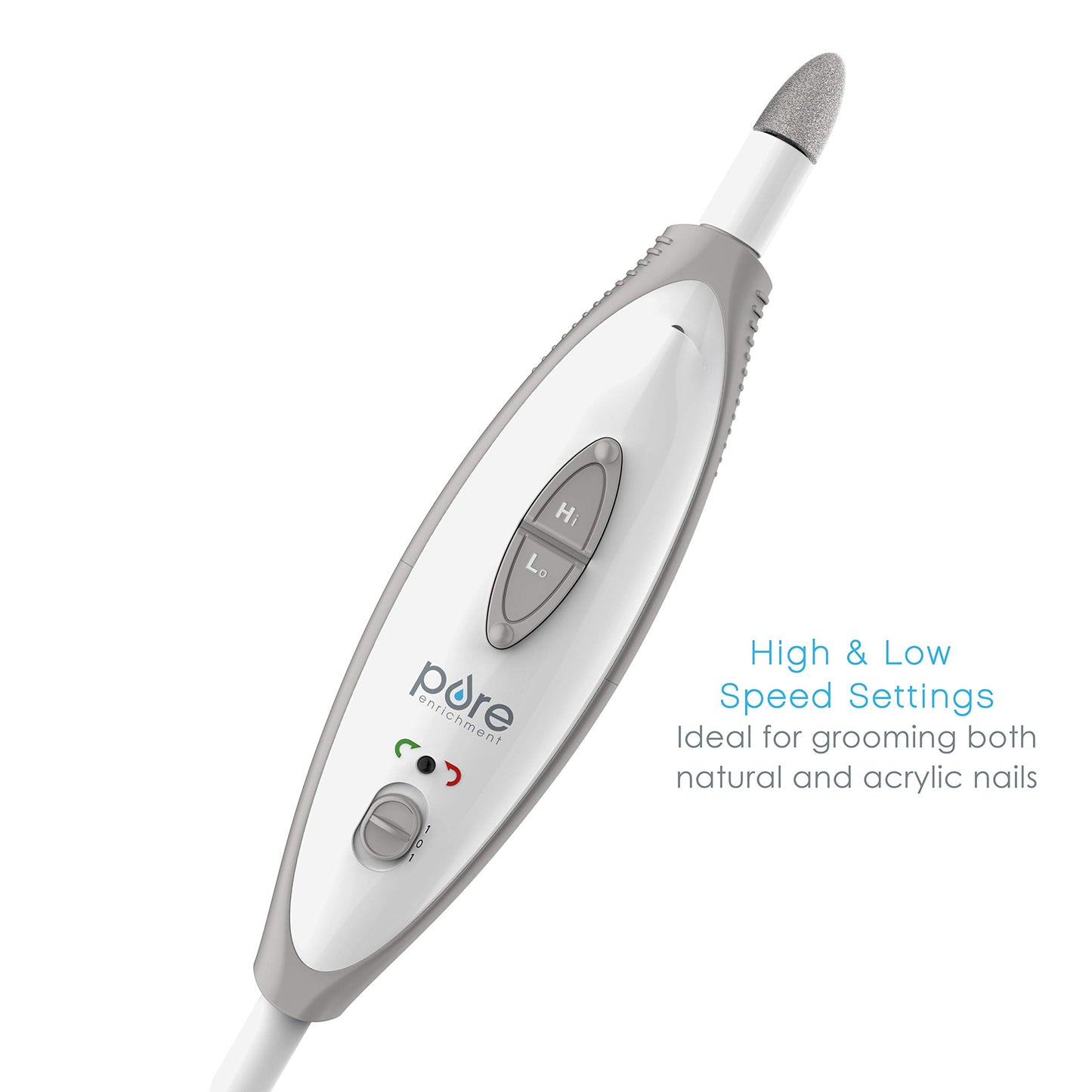 PureNails 7-piece Professional Manicure & Pedicure System - Powerful Electric Nail Drill for Salon-quality Grooming of Hands & Feet At Home