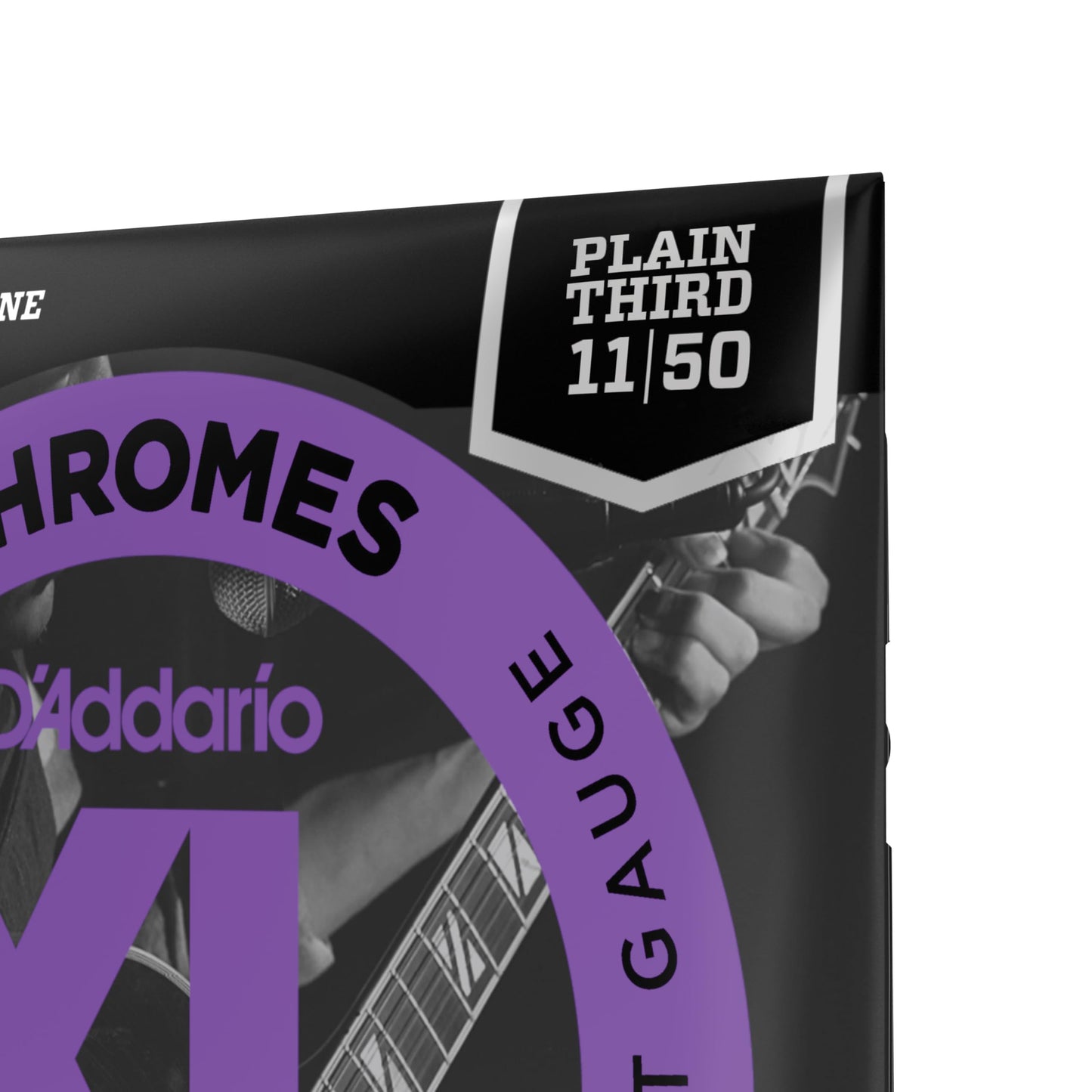 D'Addario Guitar Strings - XL Chromes Electric Guitar Strings - Flat Wound - Polished for Ultra-Smooth Feel and Warm, Mellow Tone - ECG23-PL - Extra Light, Plain Third, 10-48, 1-Pack